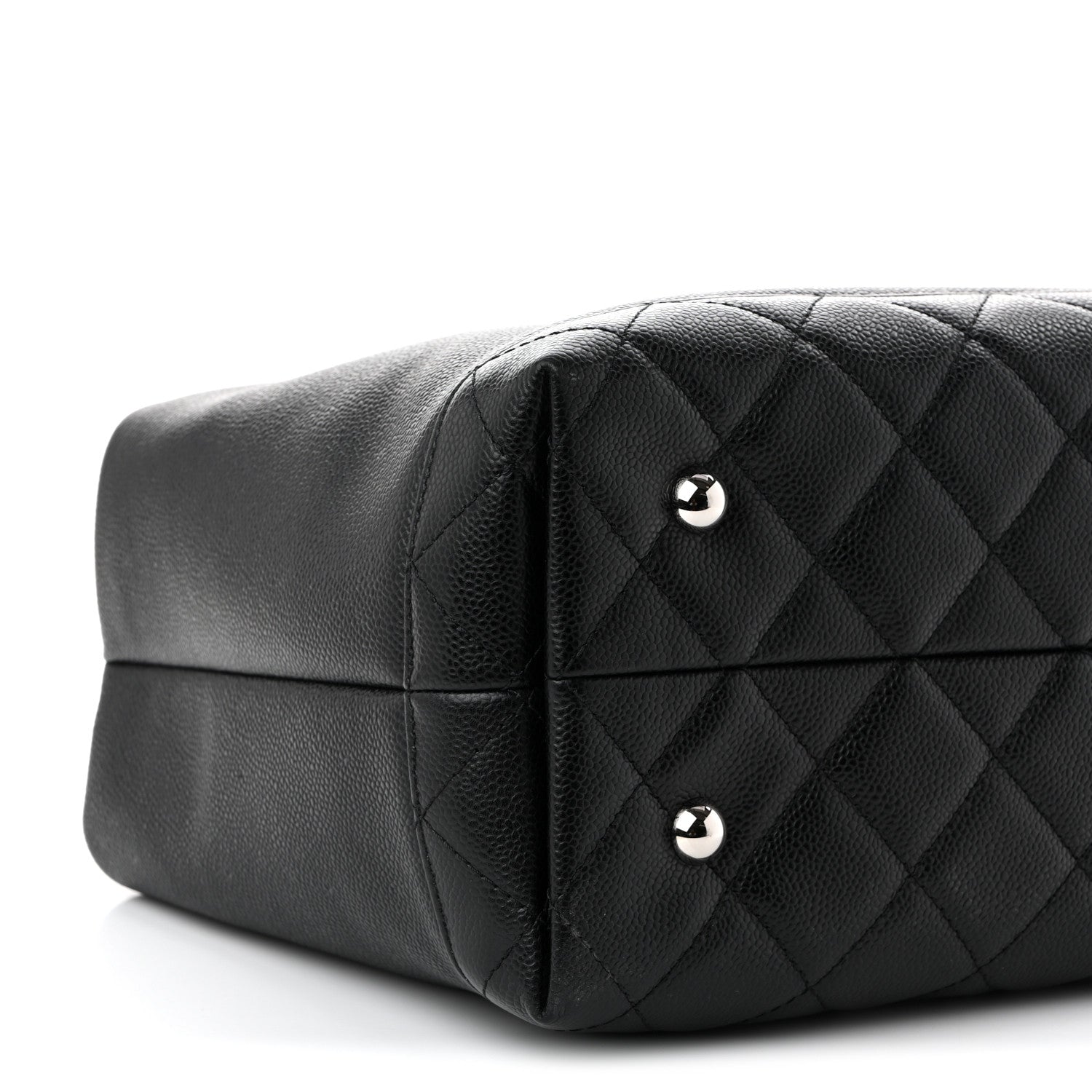 Soft Caviar CC Medium Top Handle Tote Black