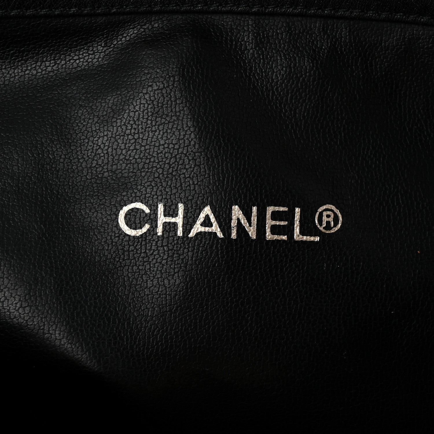 Grained Calfskin Quilted Drawstring Bucket Bag Black