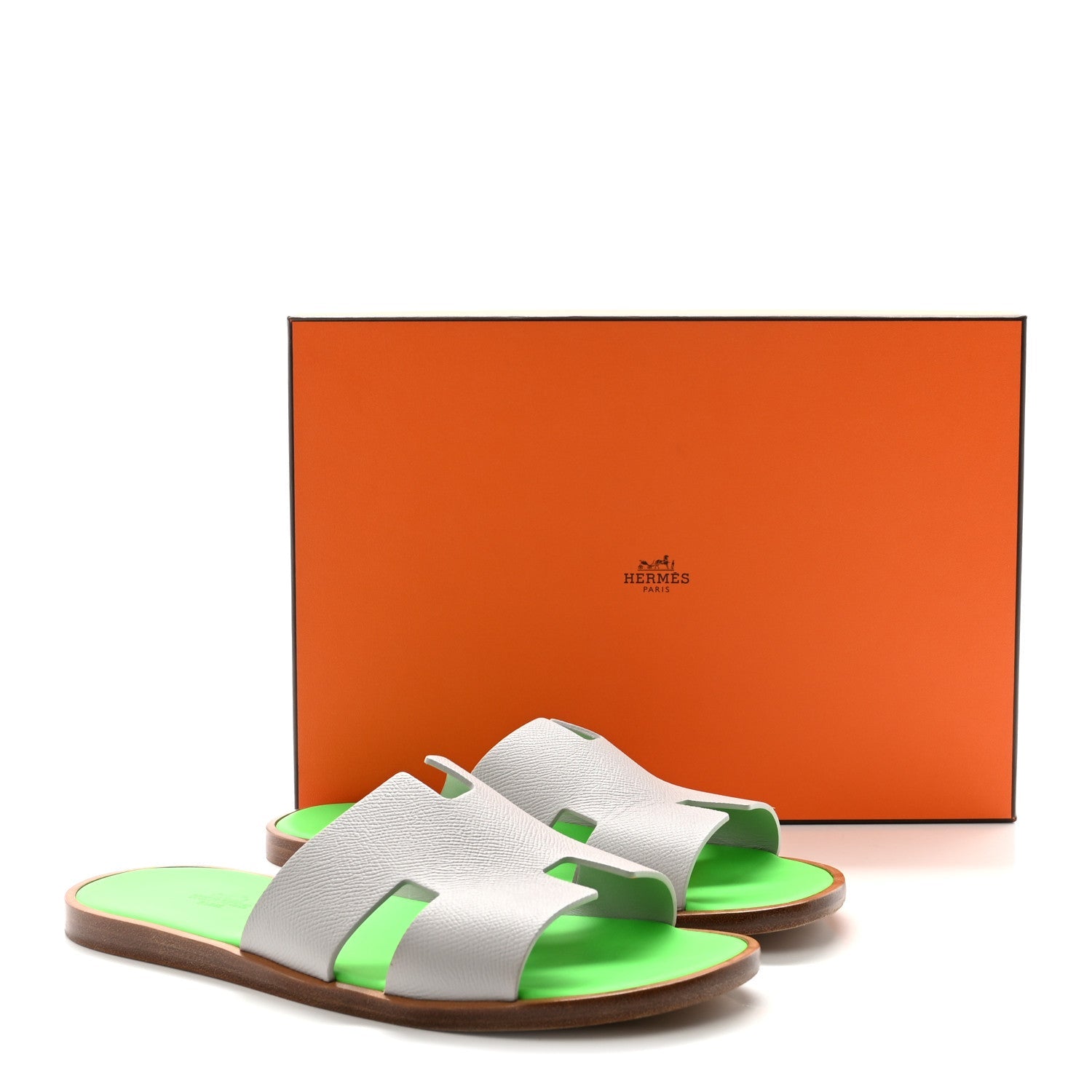 Epsom Mens Izmir Sandals 42 Gris Quartz Vert Fluo