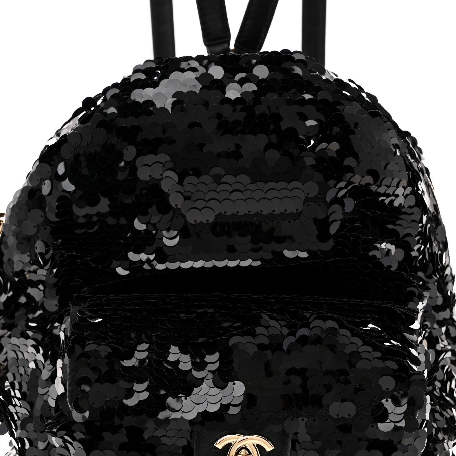 Sequin Lambskin CC Backpack Black