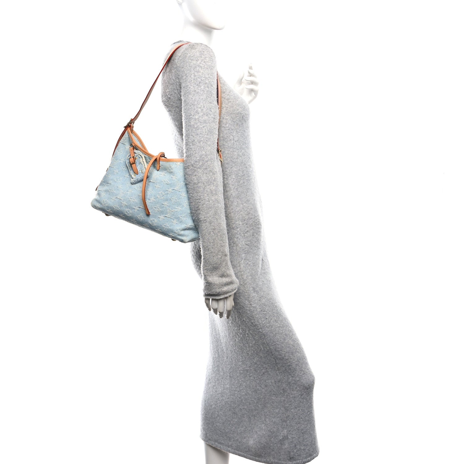 Monogram Denim CarryAll PM Sky Blue
