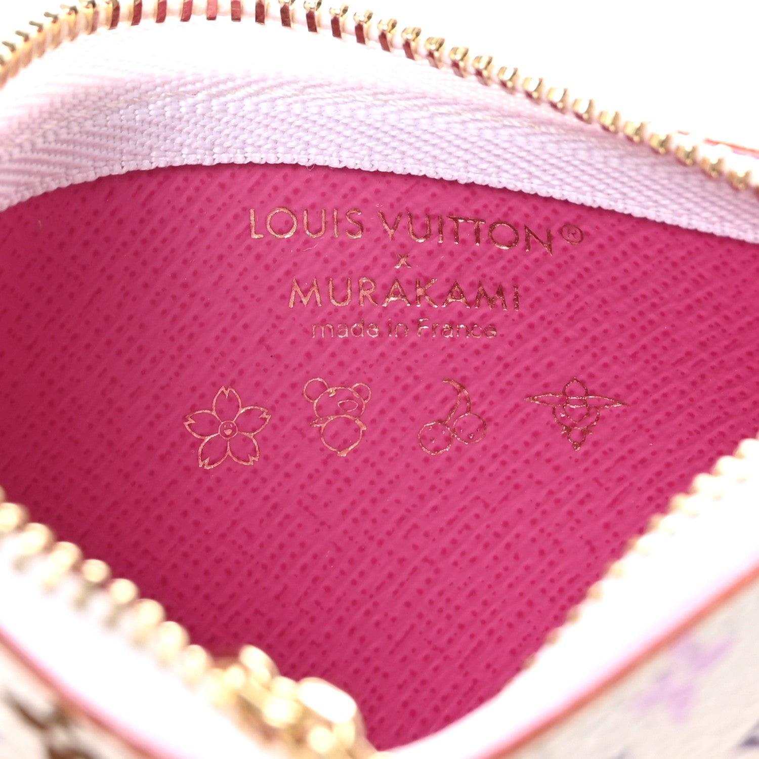 LV X TM Monogram Multicolor Key Pouch White