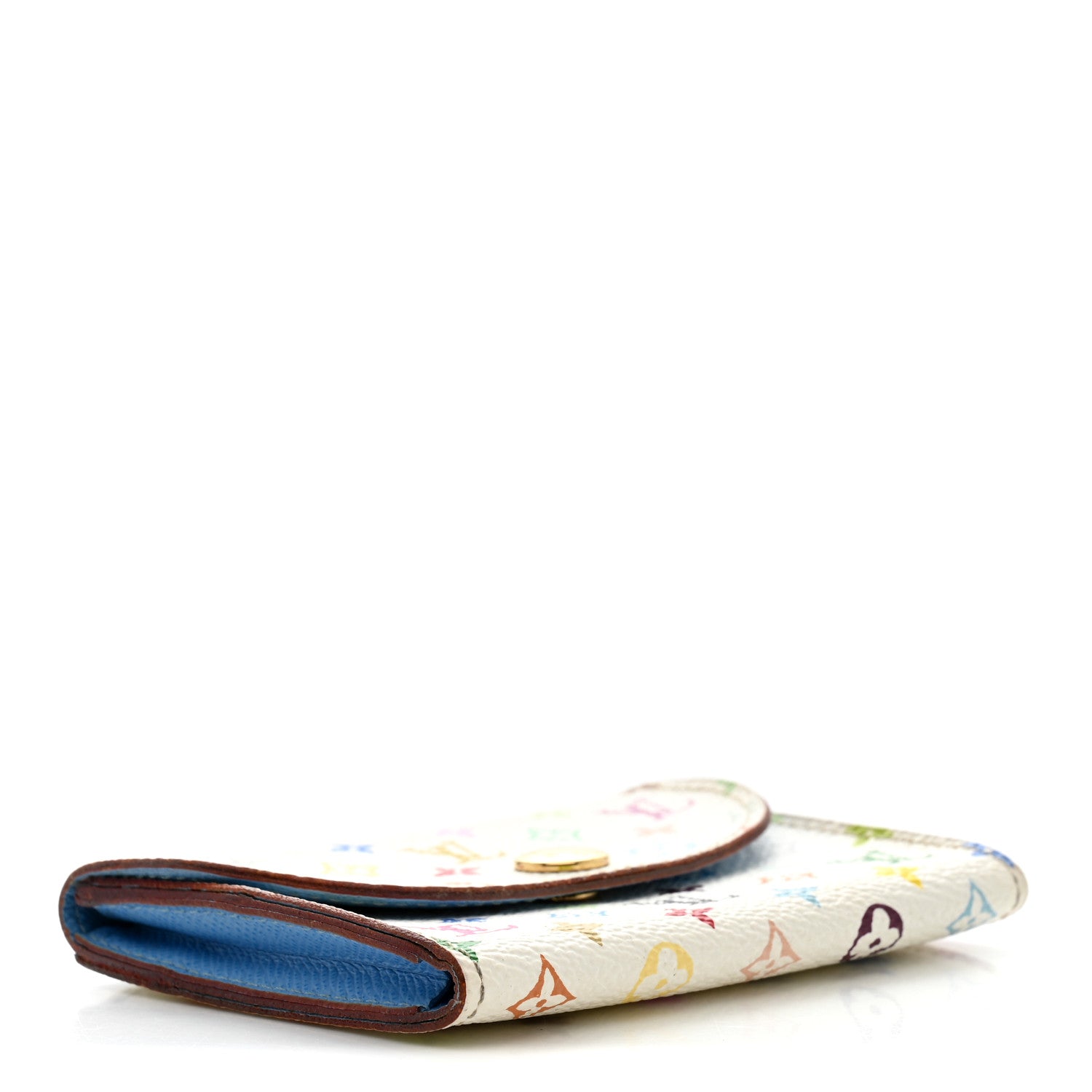 Monogram Multicolor Business Card Holder White Raisin