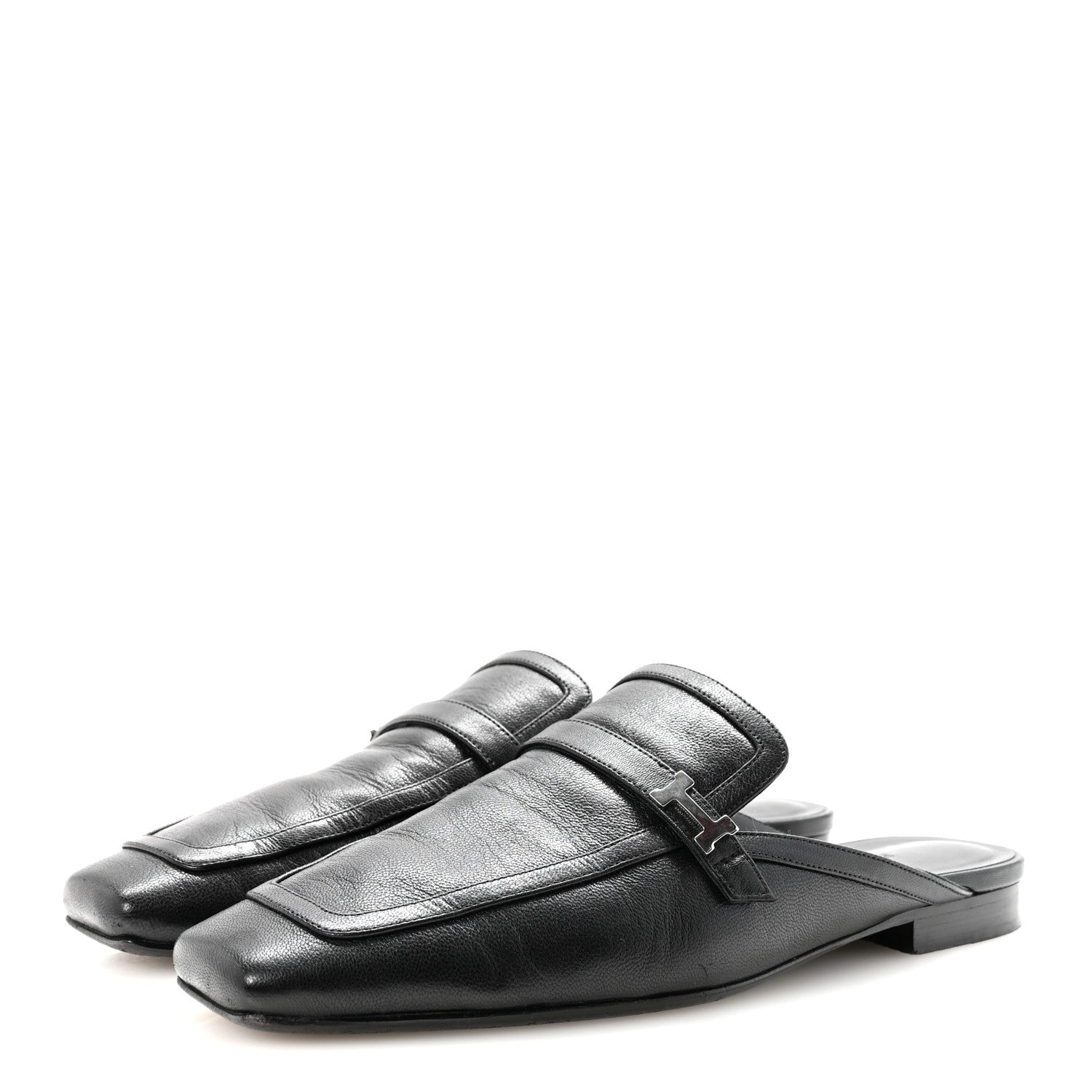 Goatskin Groupie Mules 39 Black