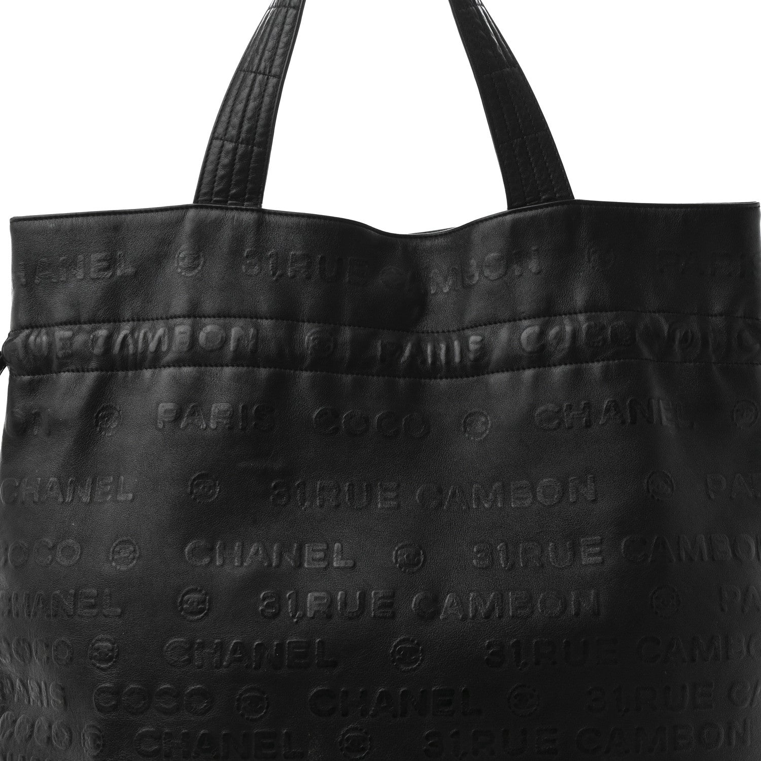 Calfskin Unlimited Drawstring Tote Black