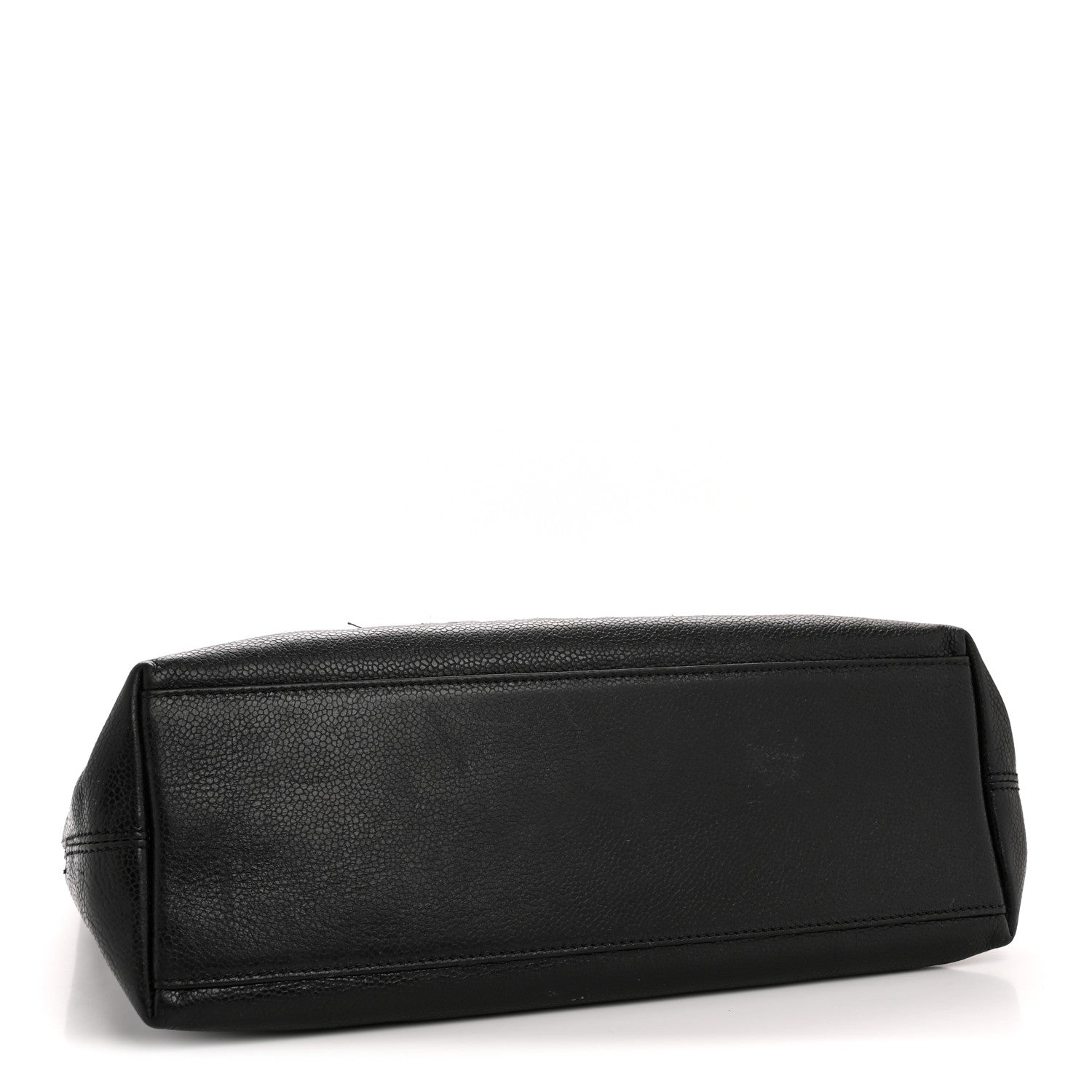Caviar Logo Shoulder Bag Black