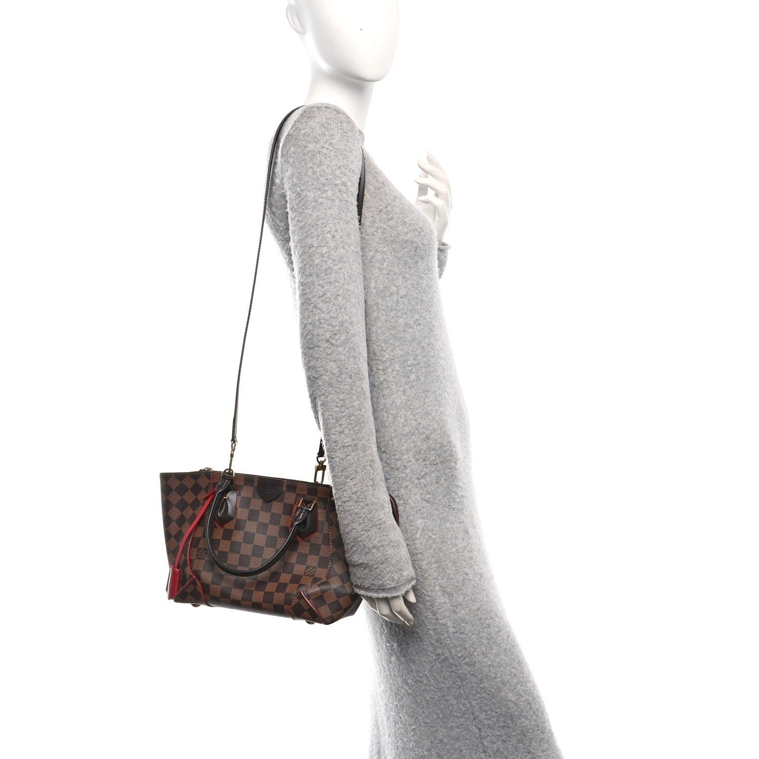 Damier Ebene Caissa Tote PM Cherry