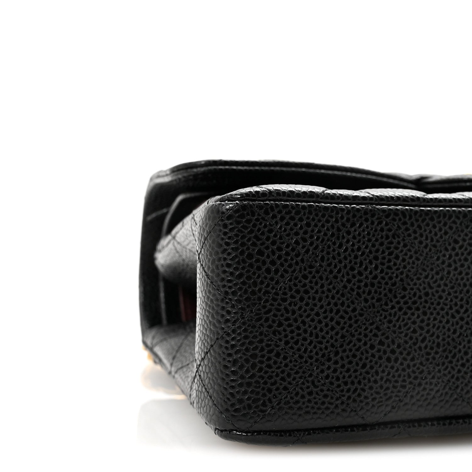 Caviar Quilted Small Double Flap Black