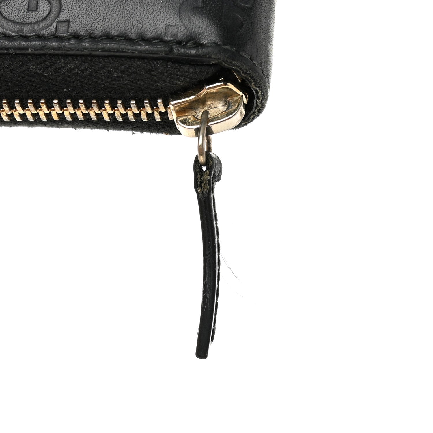 Guccissima Bow Zip Around Wallet Black