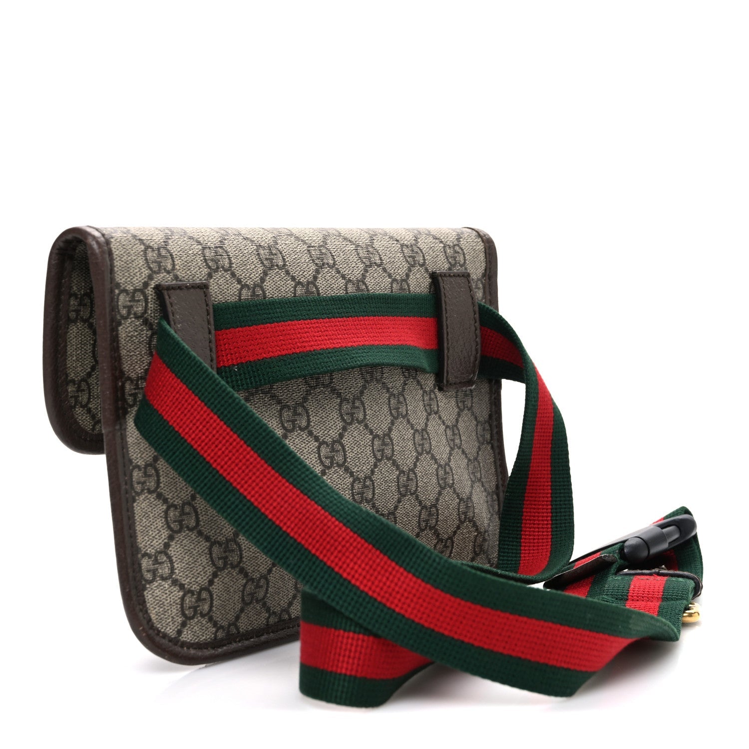 GG Supreme Monogram Neo Vintage Web Belt Bag Brown