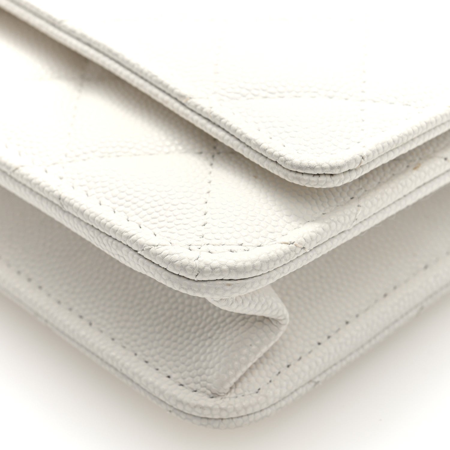 Caviar Quilted Chanel 19 Wallet on Chain WOC White Pink