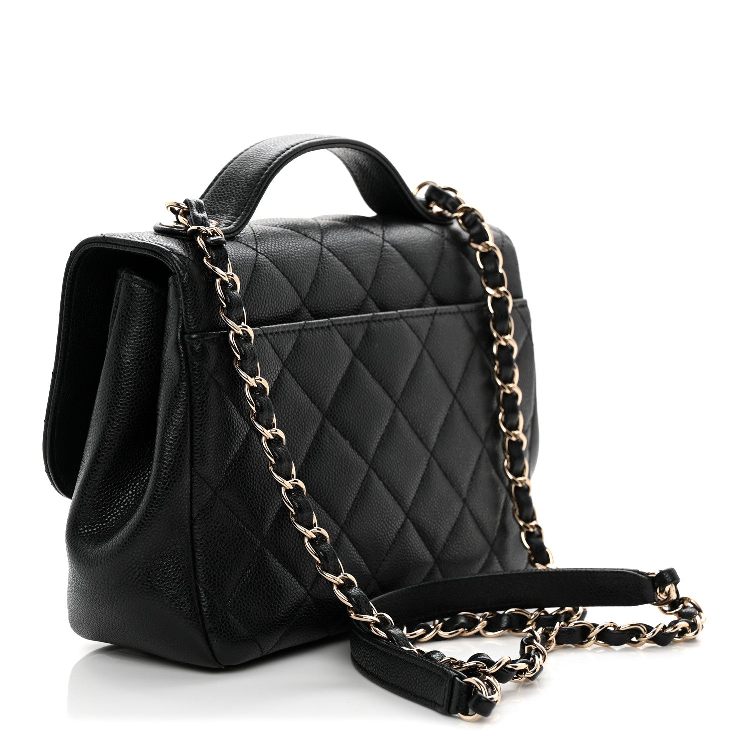 Caviar Quilted Medium Business Affinity Flap Black