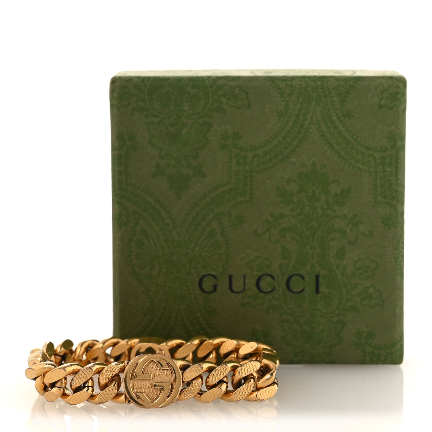 Interlocking G Curb Chain Bracelet S Gold