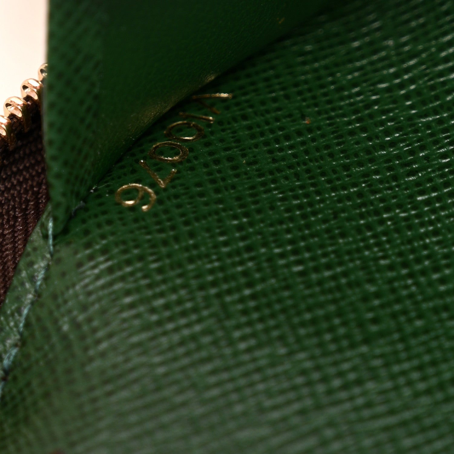 Monogram Groom Zippy Organizer Wallet Green