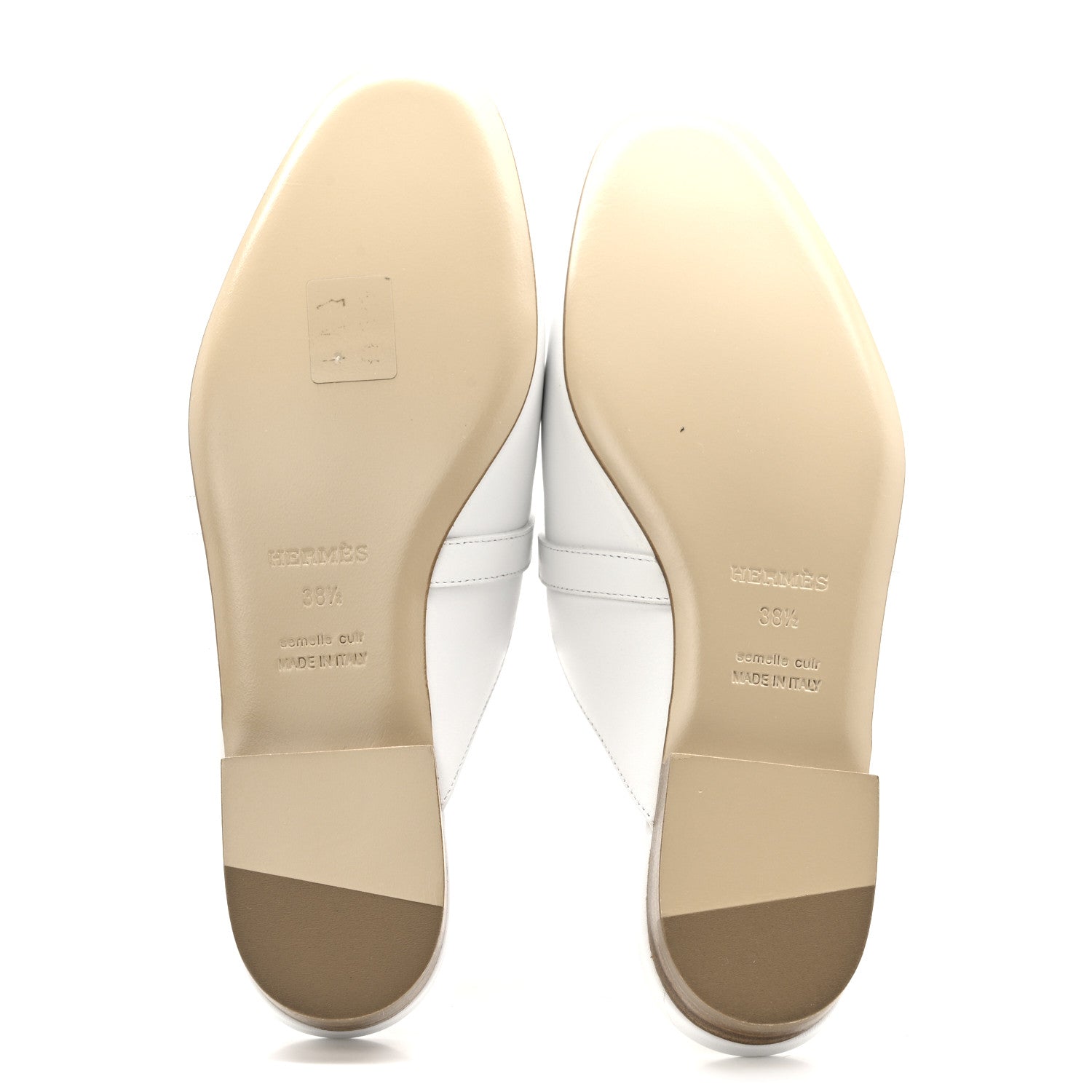 Calfskin Oz Mules 38.5 White