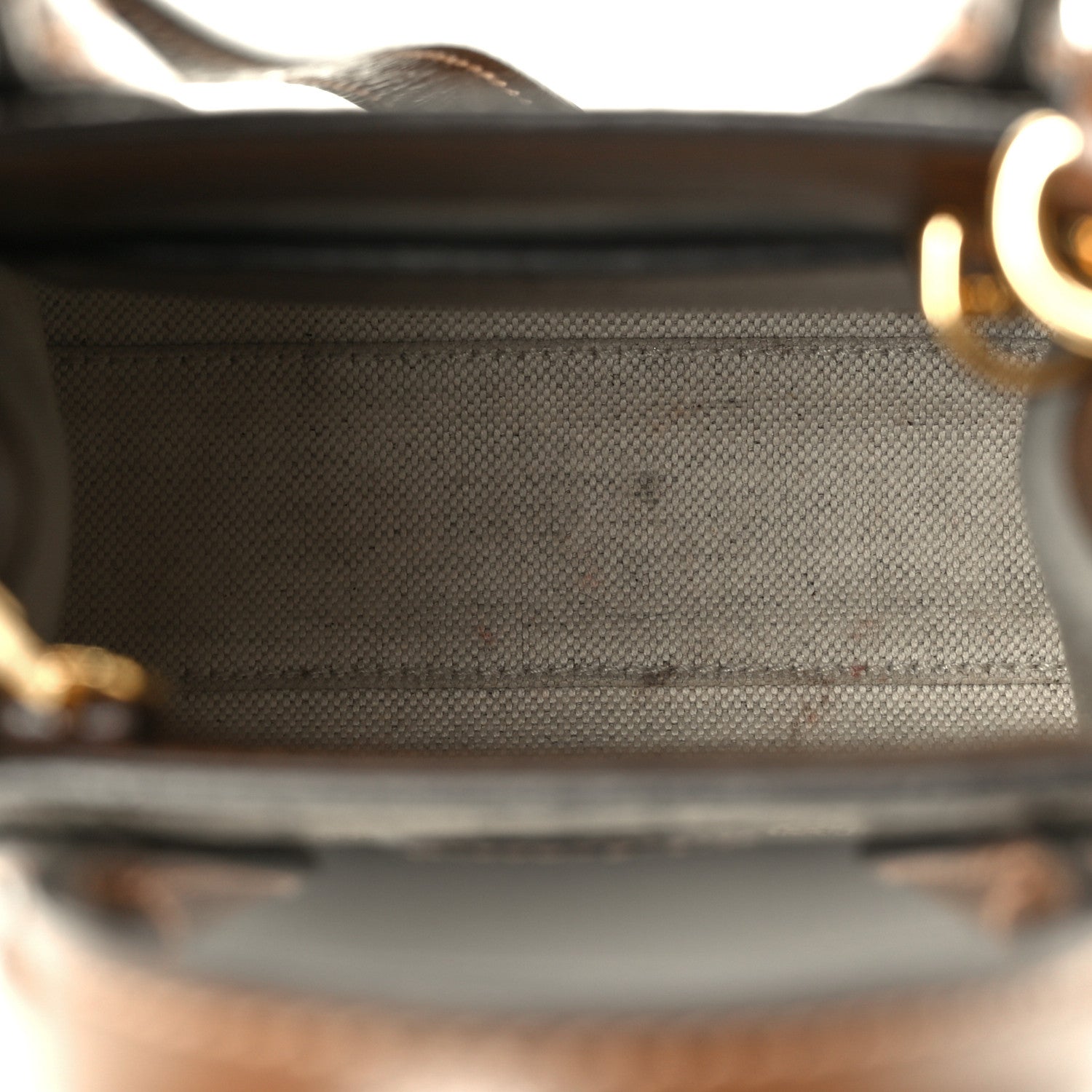 GG Supreme Monogram Azalea Calfskin Mini Retro Interlocking G Tote Bag Beige Ebony Brown Sugar