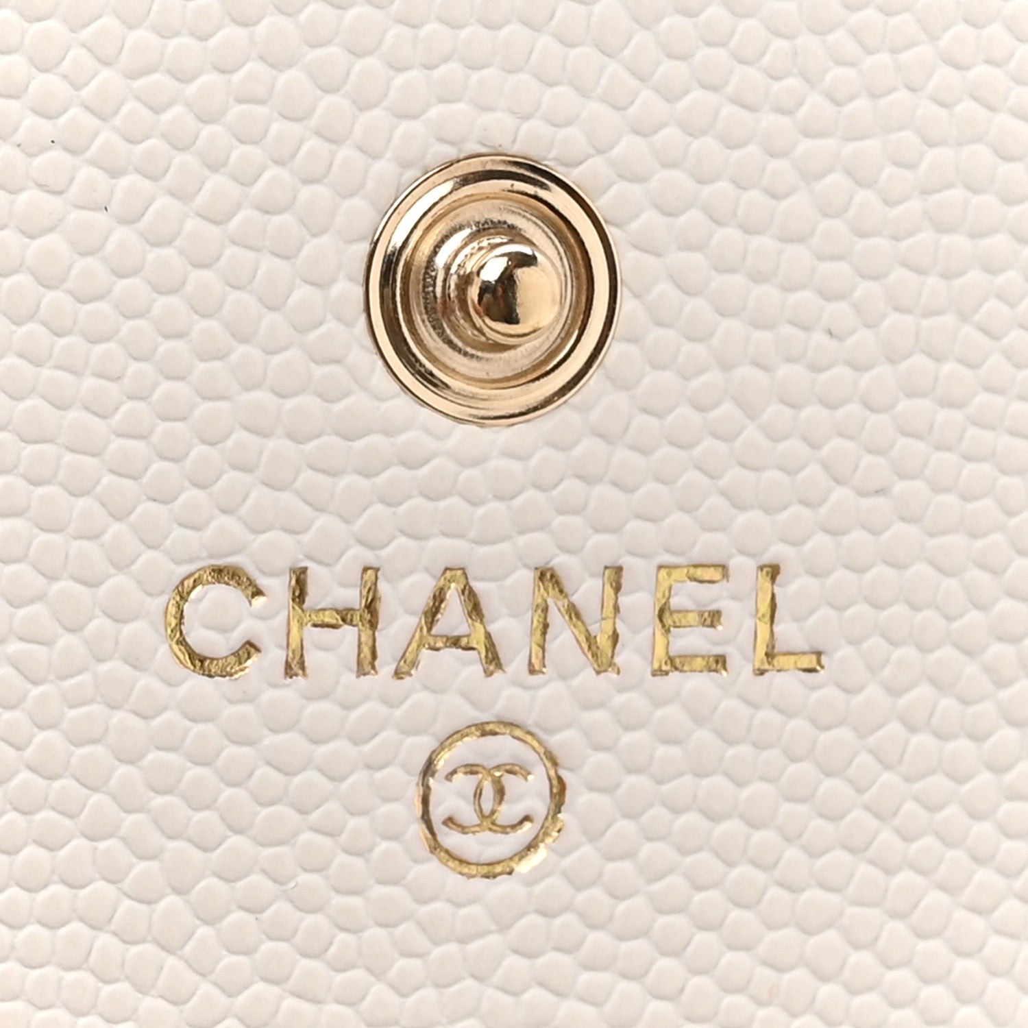 Caviar Quilted Striated CC Large Gusset Flap Wallet White