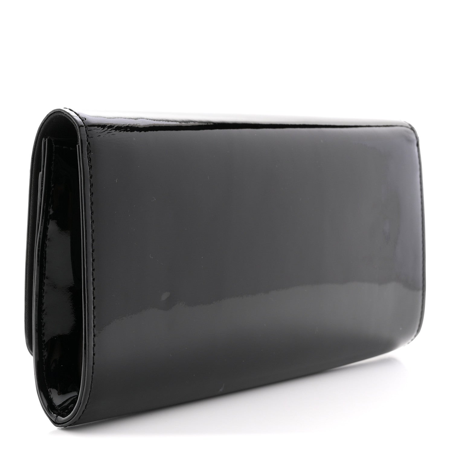 Patent Louise Clutch Black