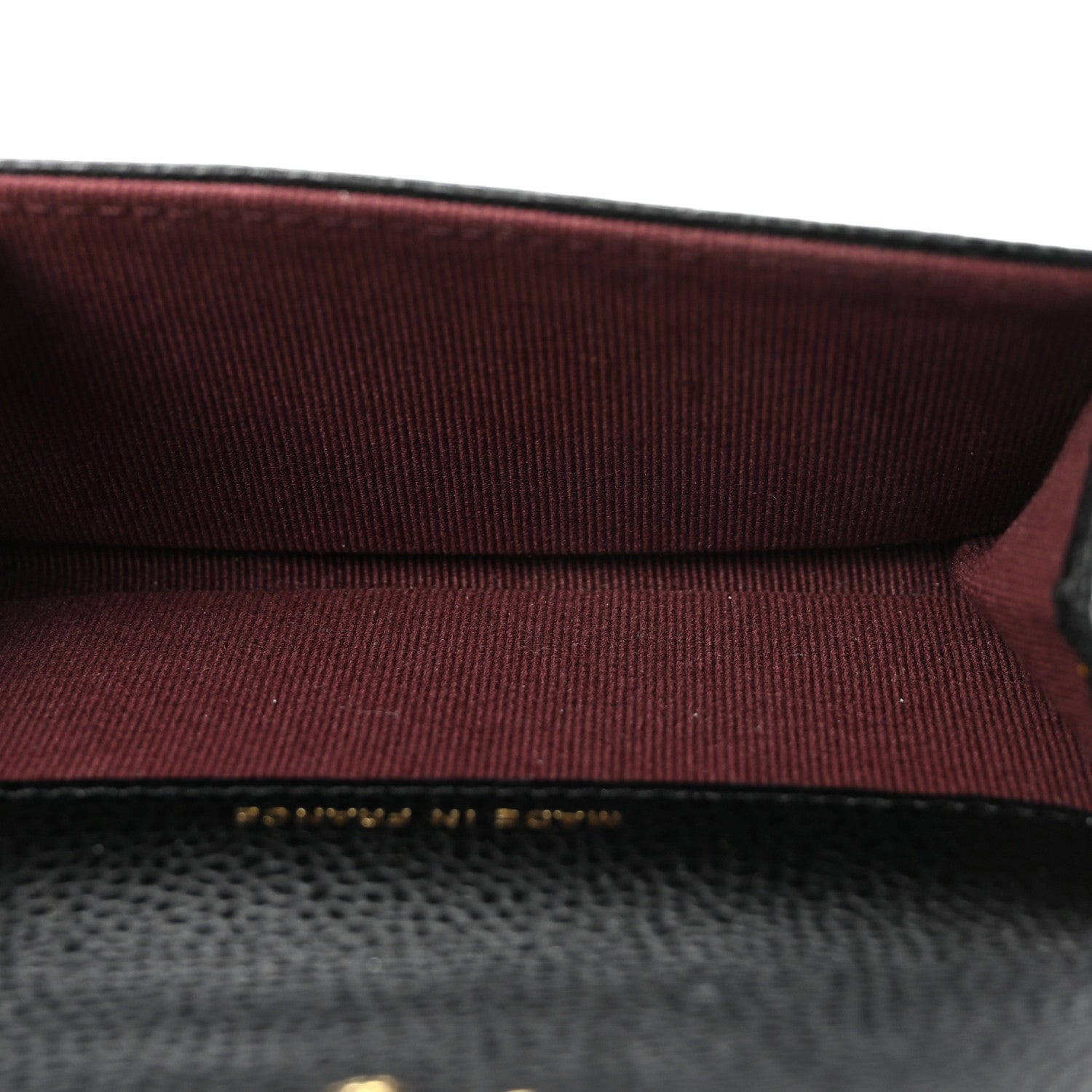 Caviar Quilted Flap Card Holder Wallet Black