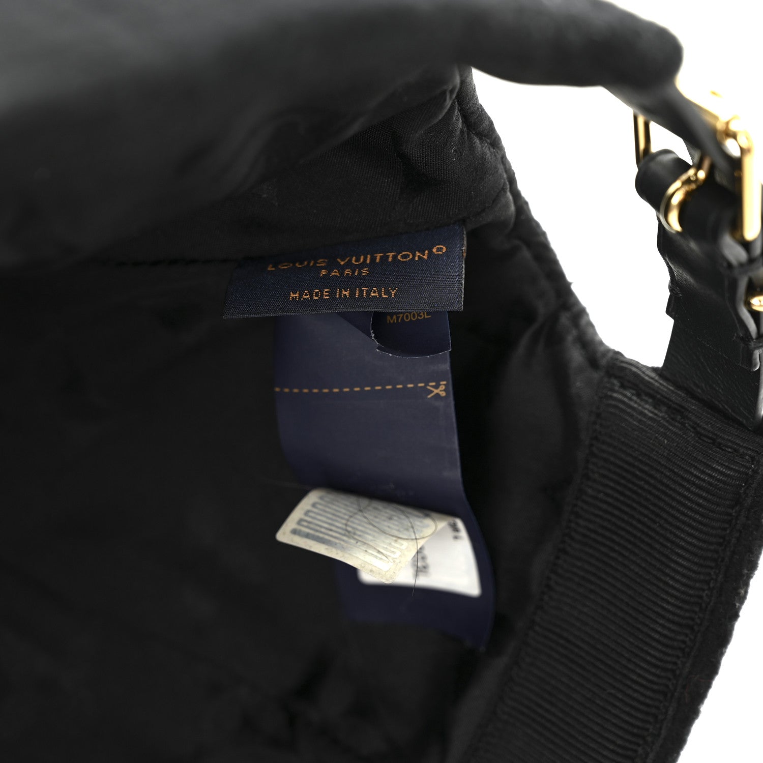 Wool Silk Monogram Endless Cap L Black