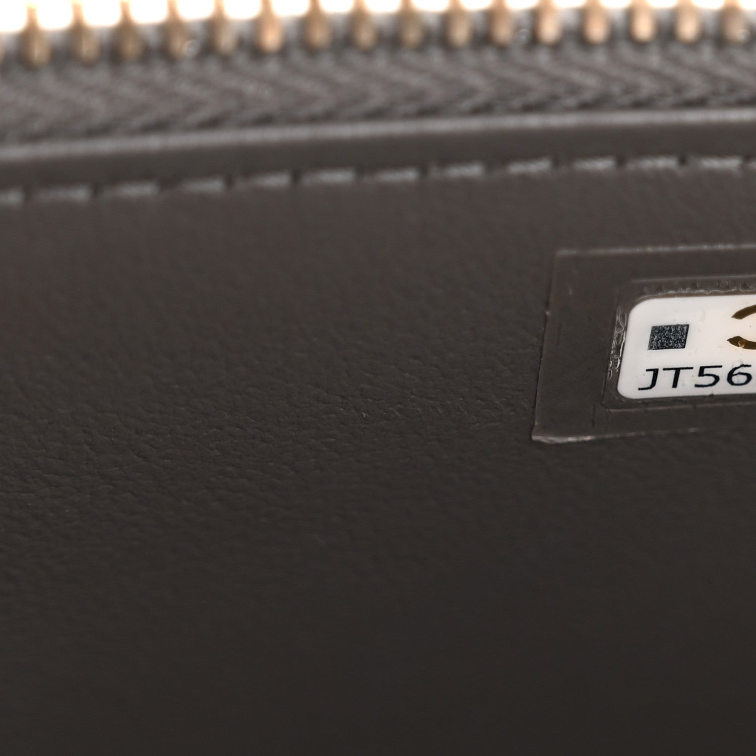 Lambskin Quilted Small Top Handle Vanity Case With Chain Dark Grey