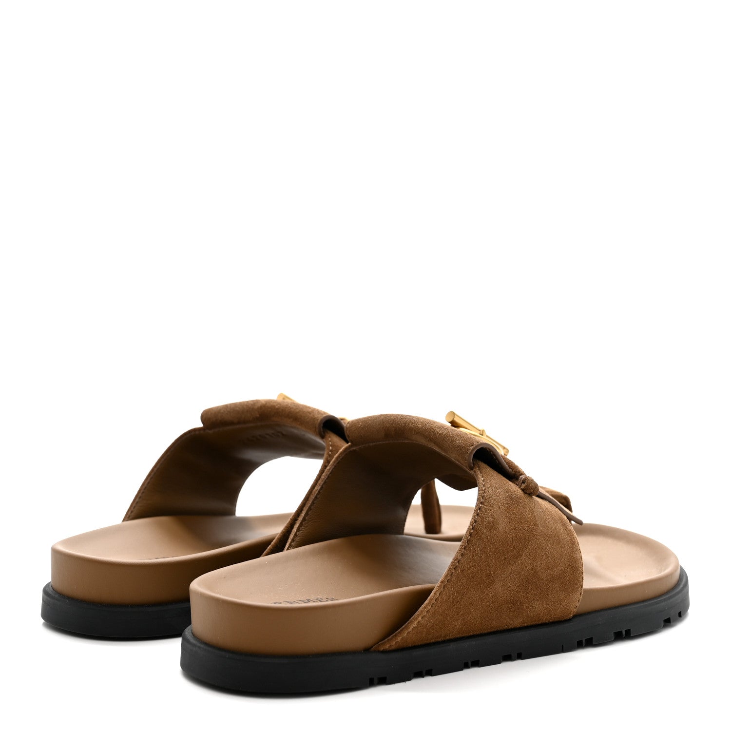 Suede Goatskin Womens Joyce Sandals 37 Brun Fume