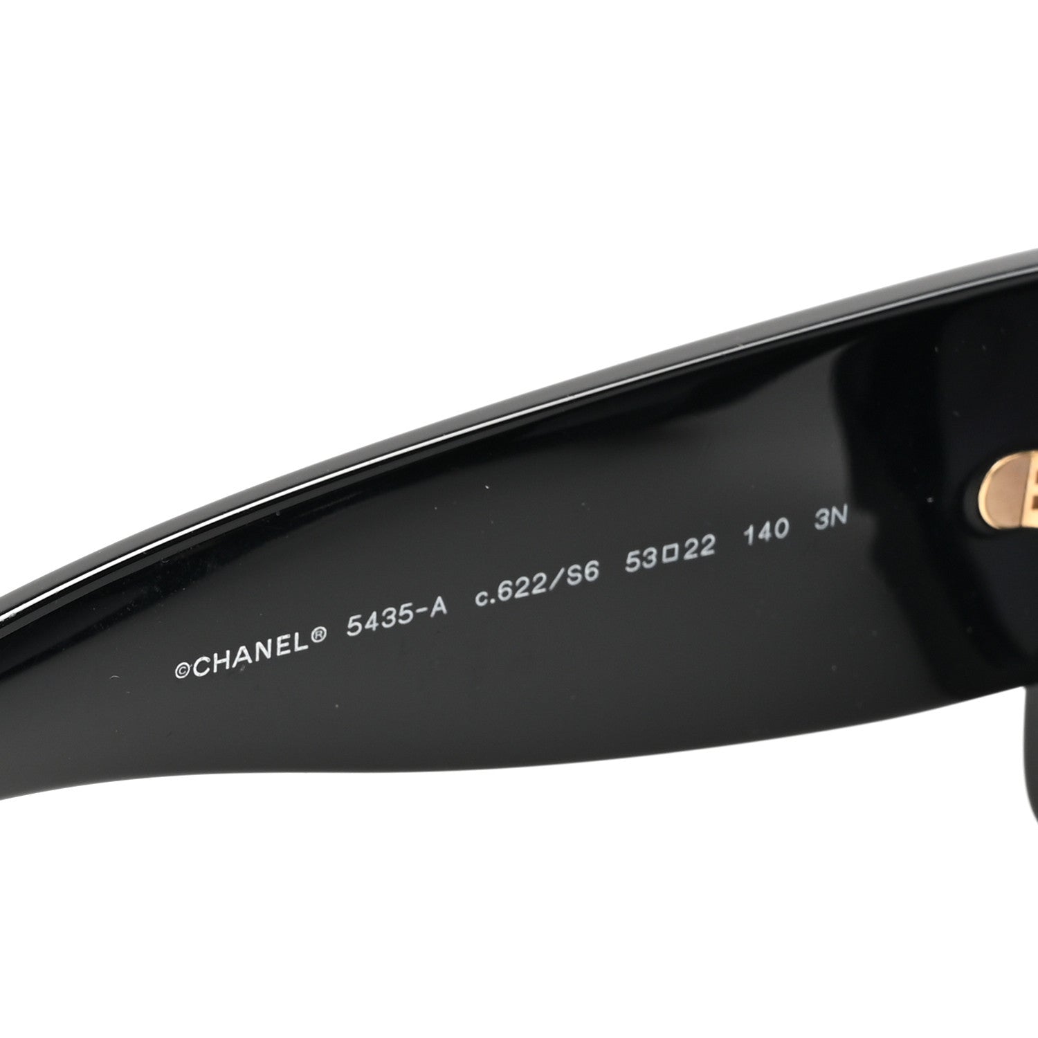 Acetate Rectangle Sunglasses 5435-A Black