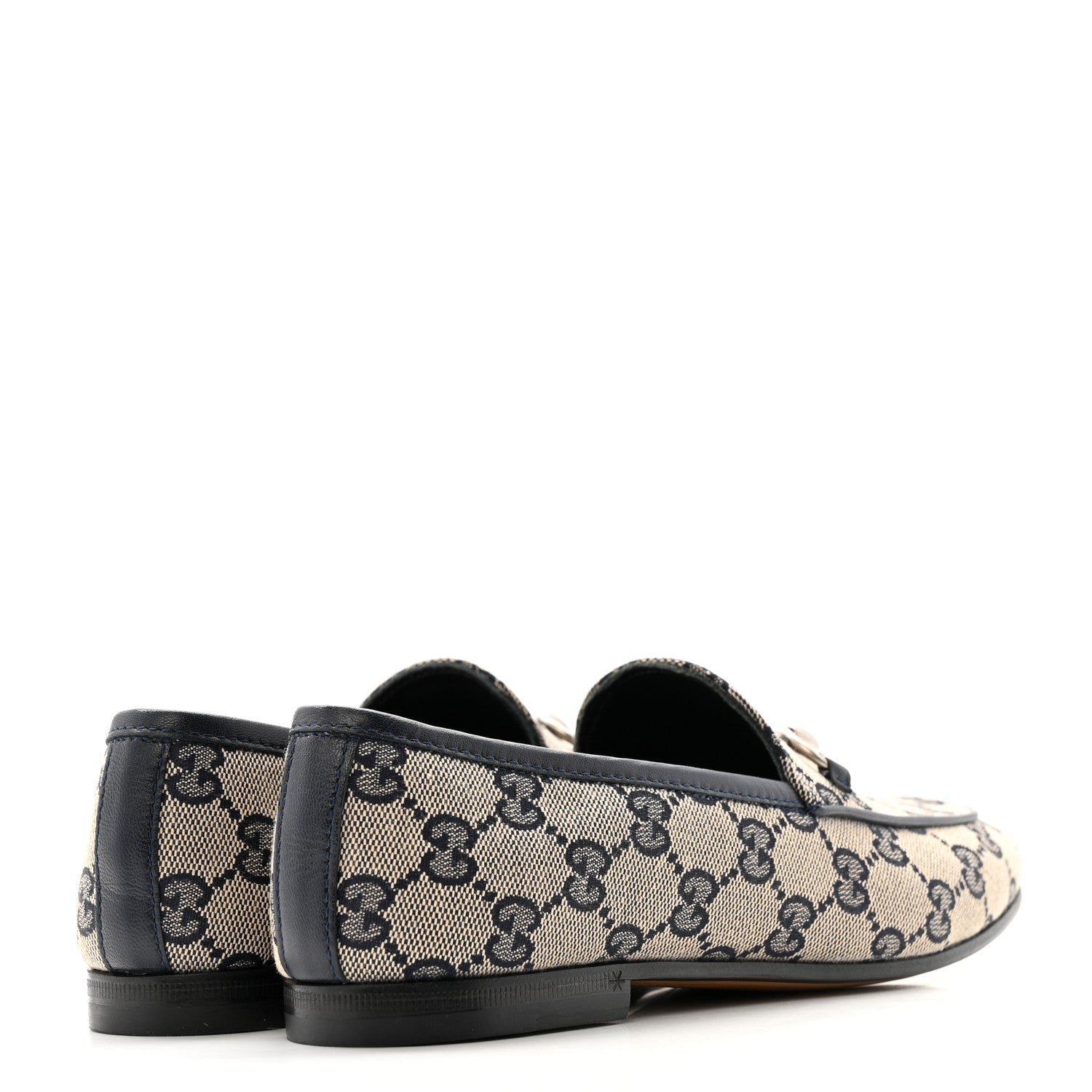 Monogram Malaga Kid Horsebit Womens Jordaan Loafers 36 Beige Blue