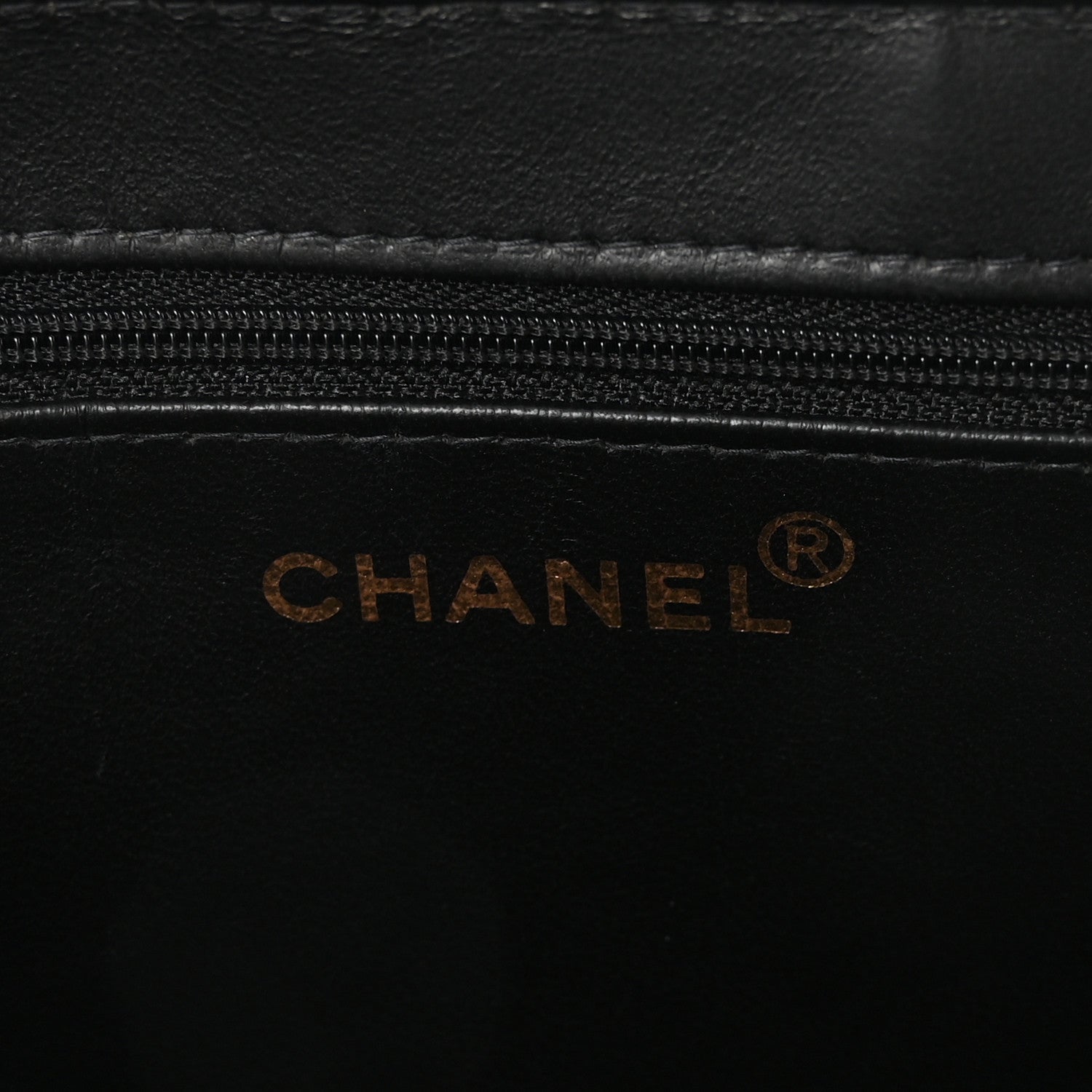 Lambskin Quilted CC Front Pocket Shopping Tote Black