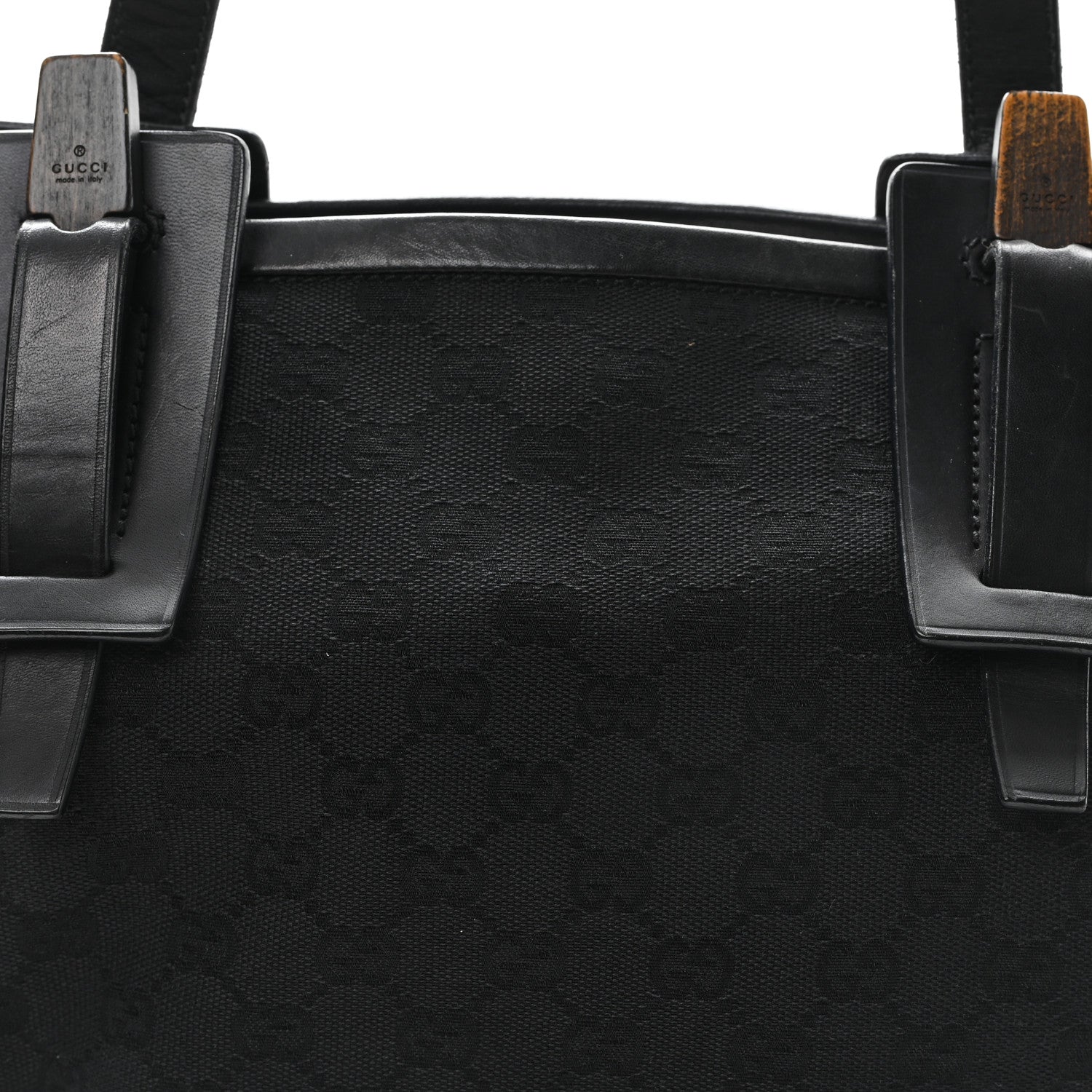 Canvas Monogram Tote Black
