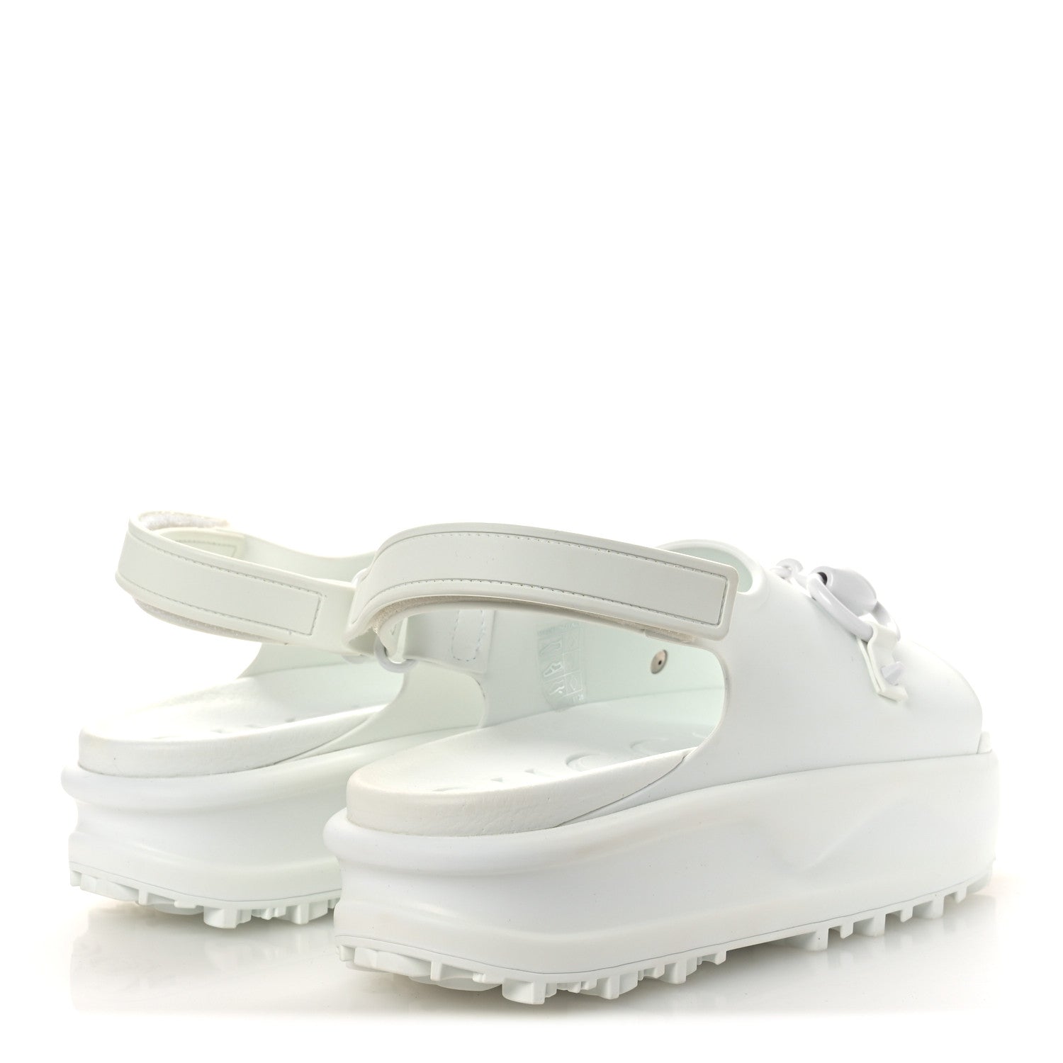 Soft Rubber Horsebit Touch Womens Strapped Sandals 38 Great White
