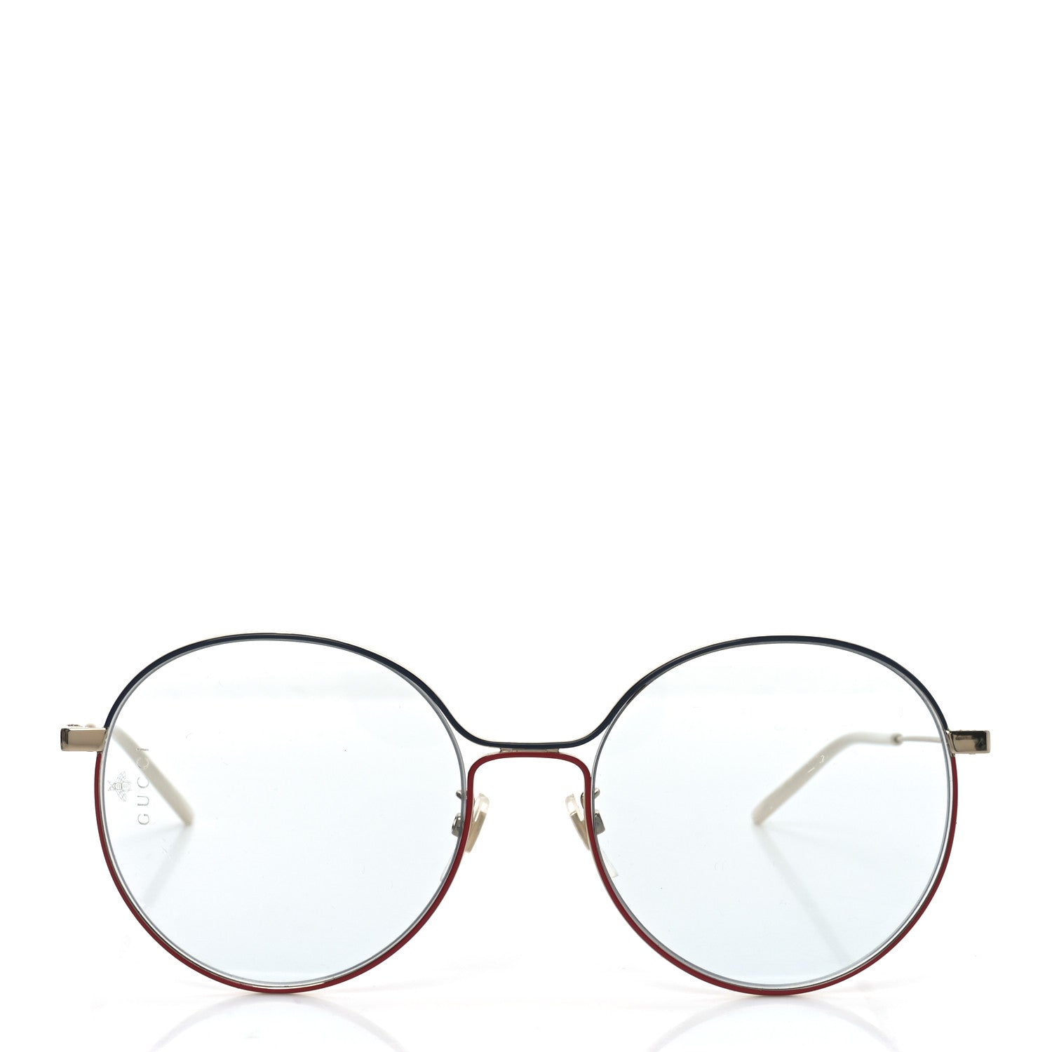 Metal Round Sunglasses GG0395S Red Blue White