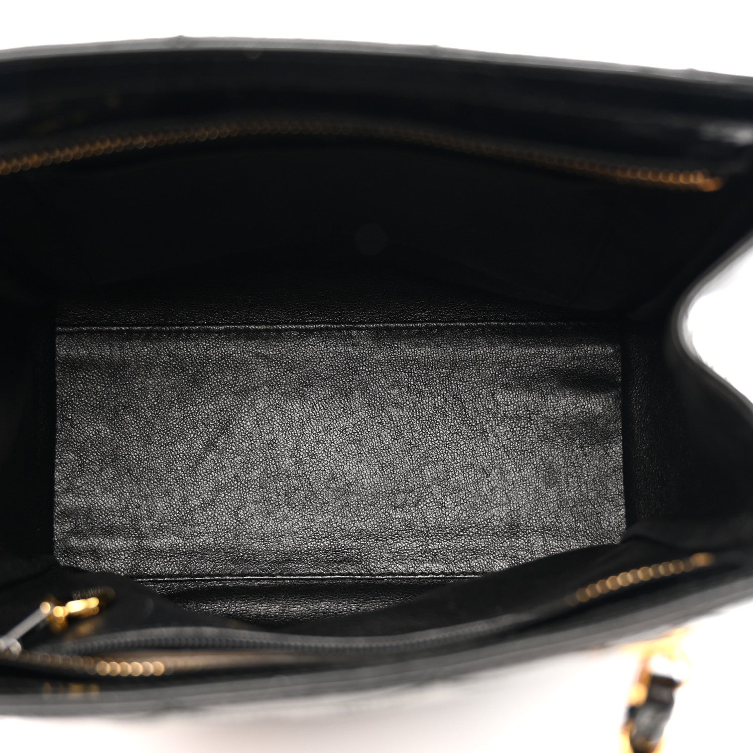 Patent Quilted CC Shoulder Bag Black