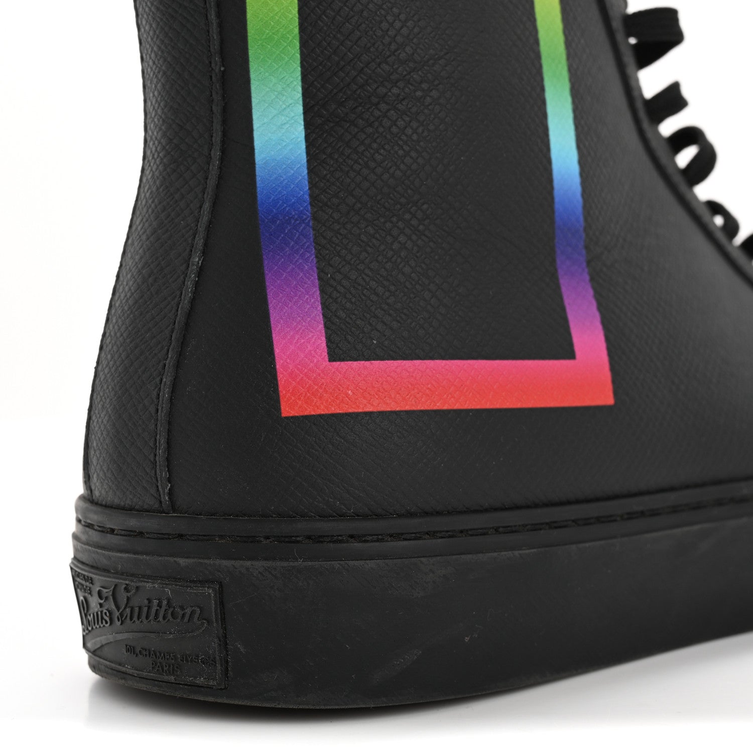 Calfskin LV Tattoo Sneaker Boots 8 Black