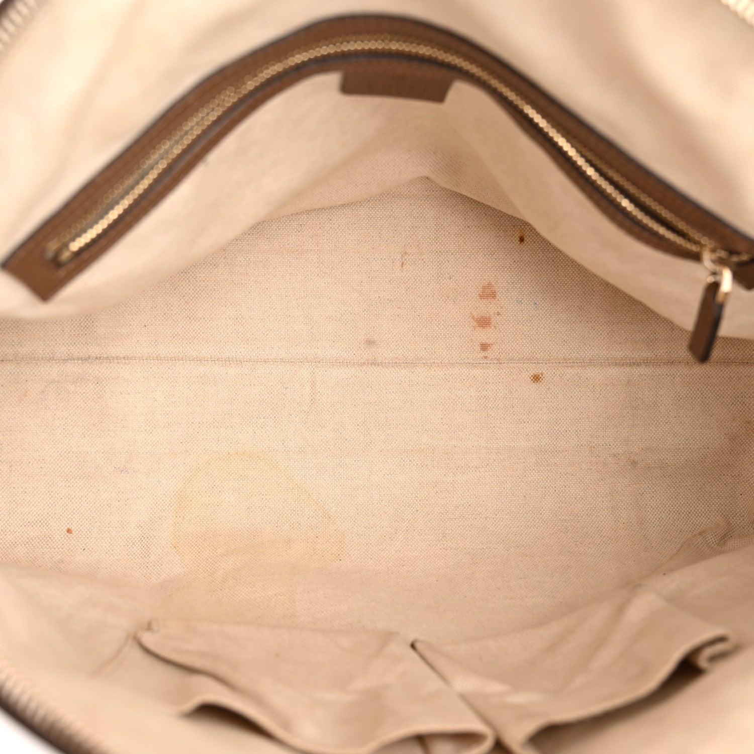 GG Supreme Monogram Medium Nice Top Handle Dome Bag Brown