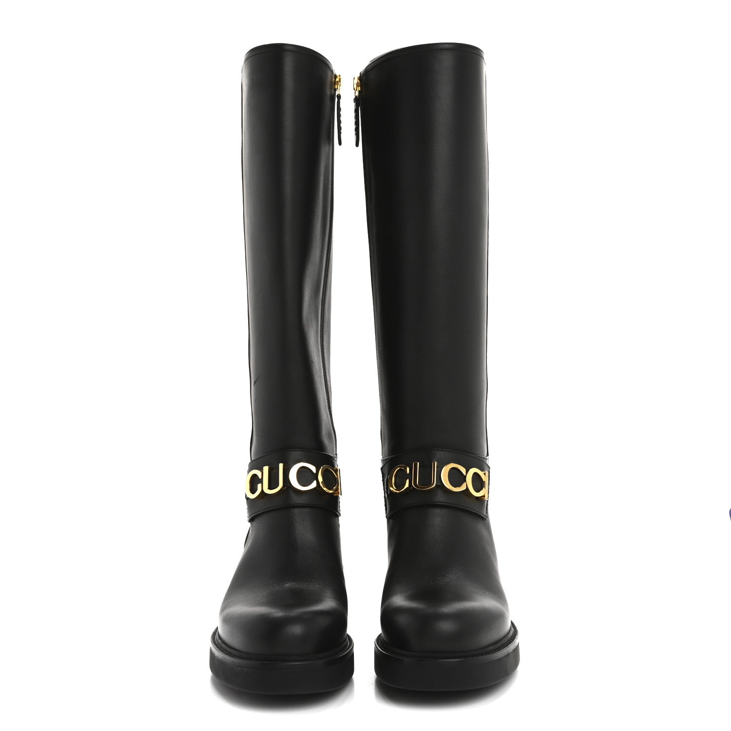 Calfskin Over The Knee Boots 37 Black