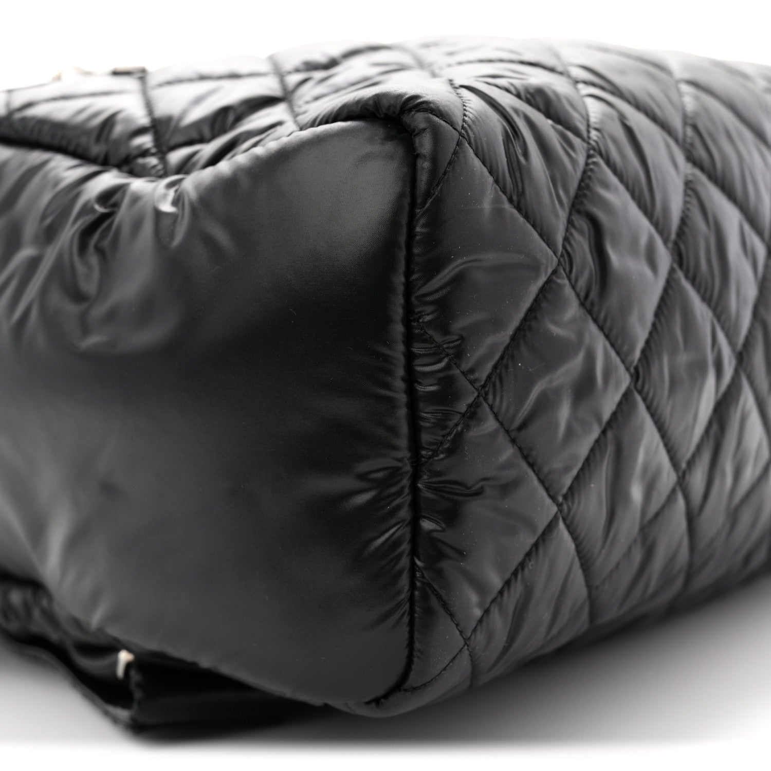Nylon Quilted Coco Cocoon Backpack Black