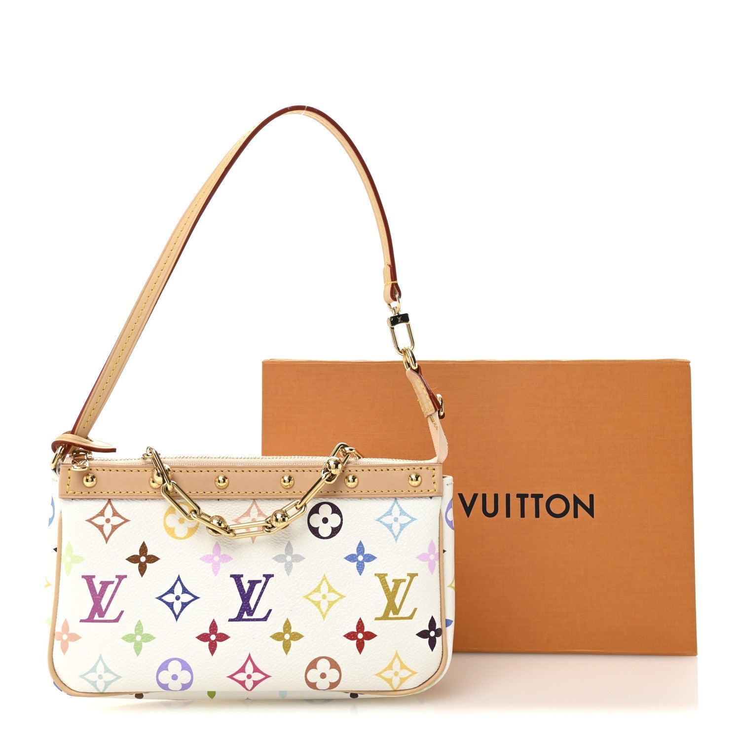 LV X TM Monogram Multicolor Pochette Accessories White