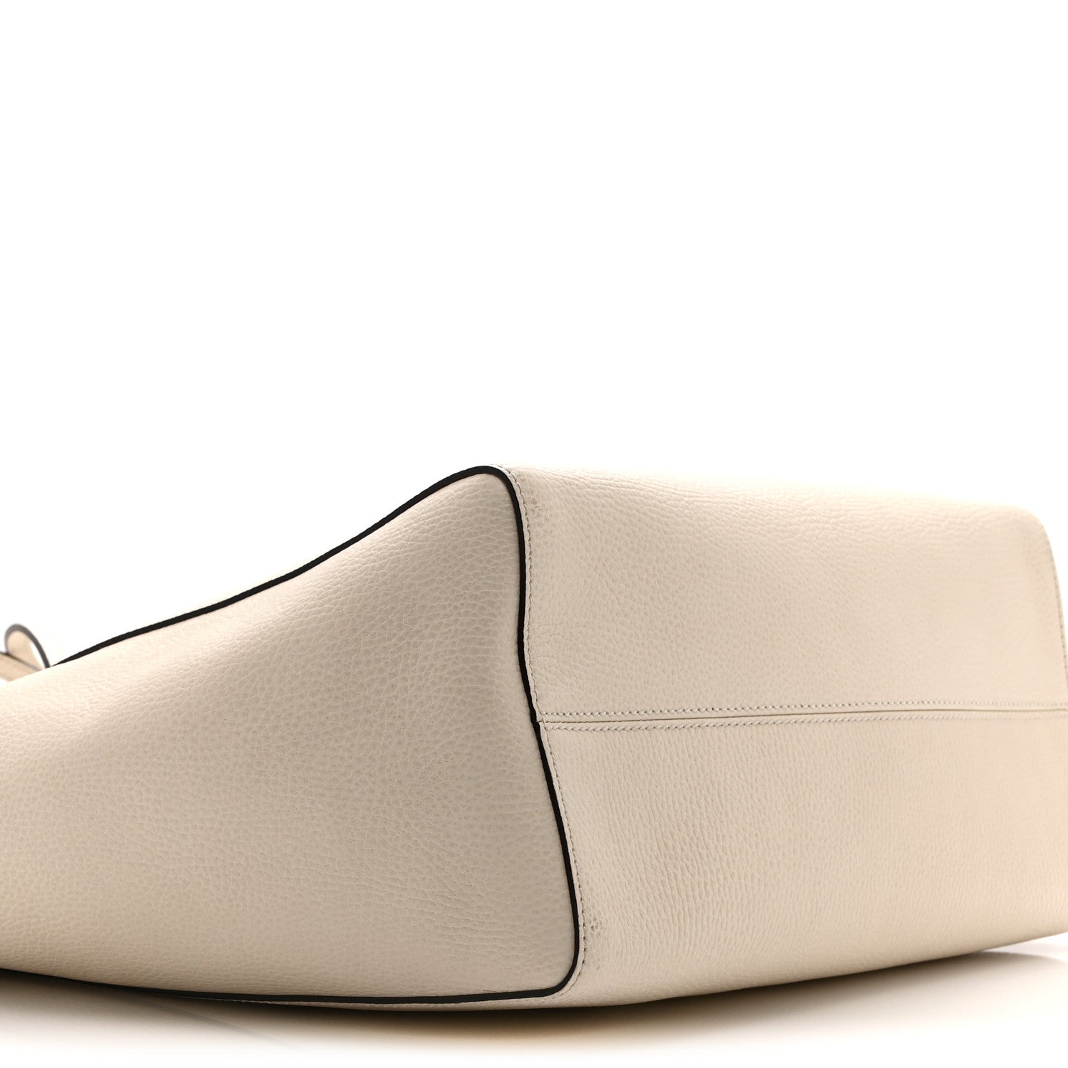 Pebbled Calfskin Medium Swing Tote Off White