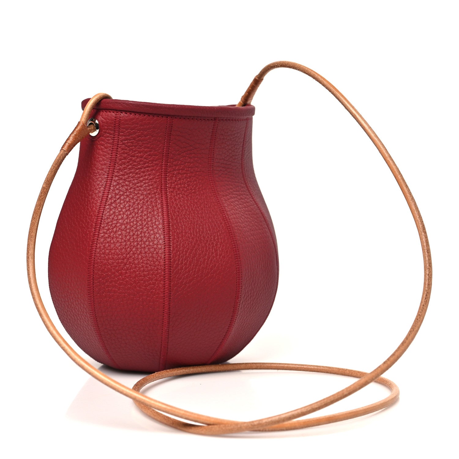 Taurillon Clemence Petit H Bitter Apple Bag Rouge H