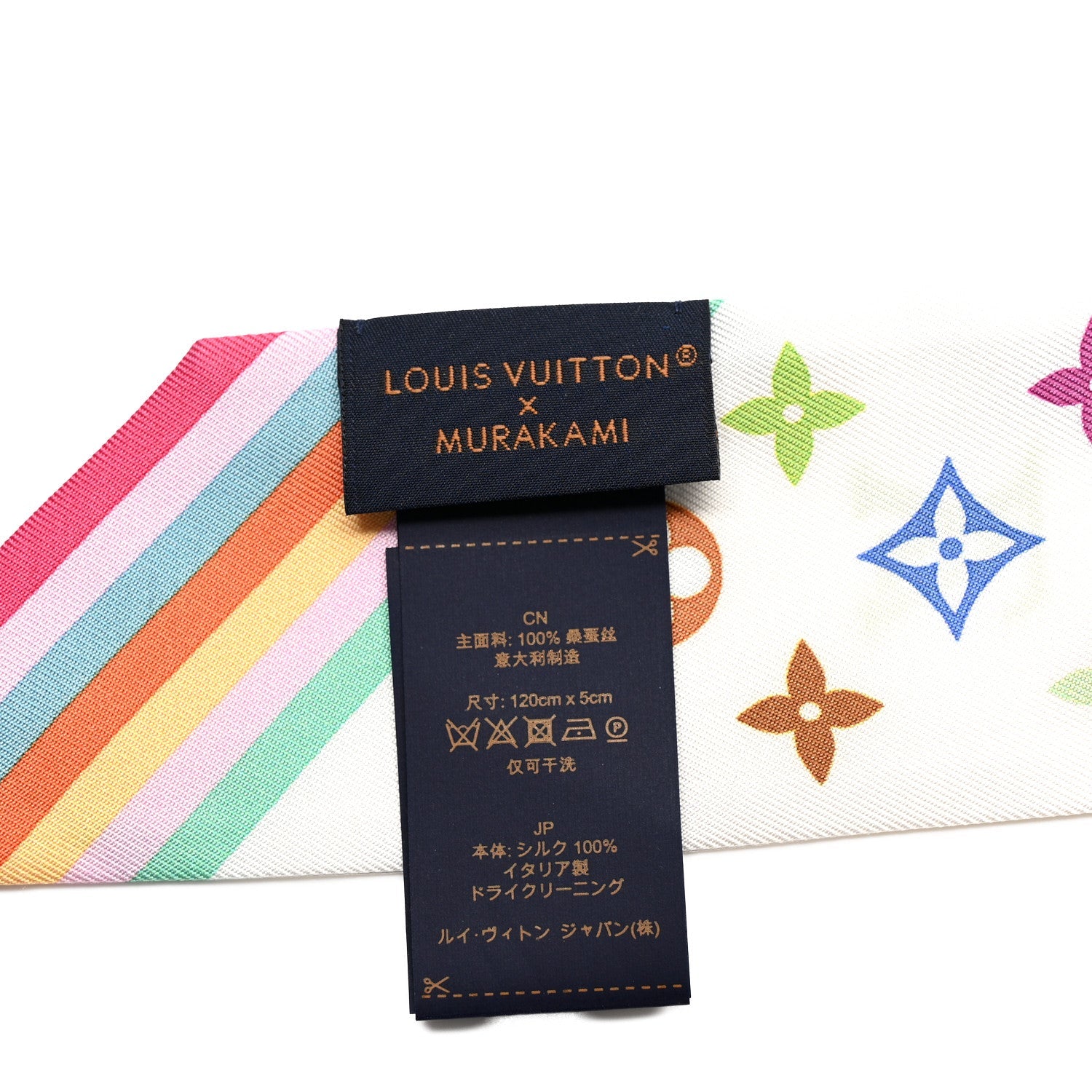 LV X TM Silk Monogram Multicolor BB Bandeau White