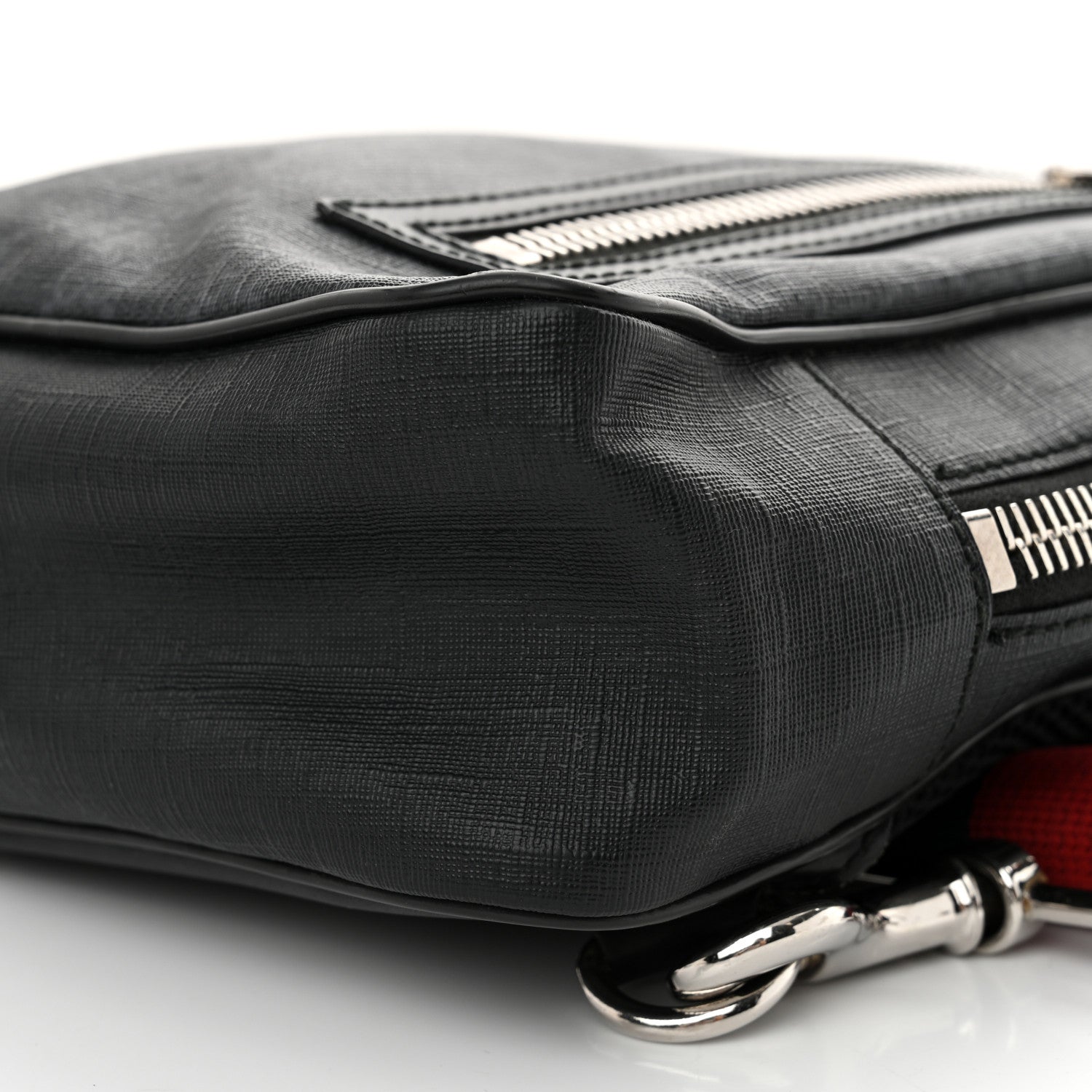 GG Supreme Monogram Web Belt Bag Black Grey