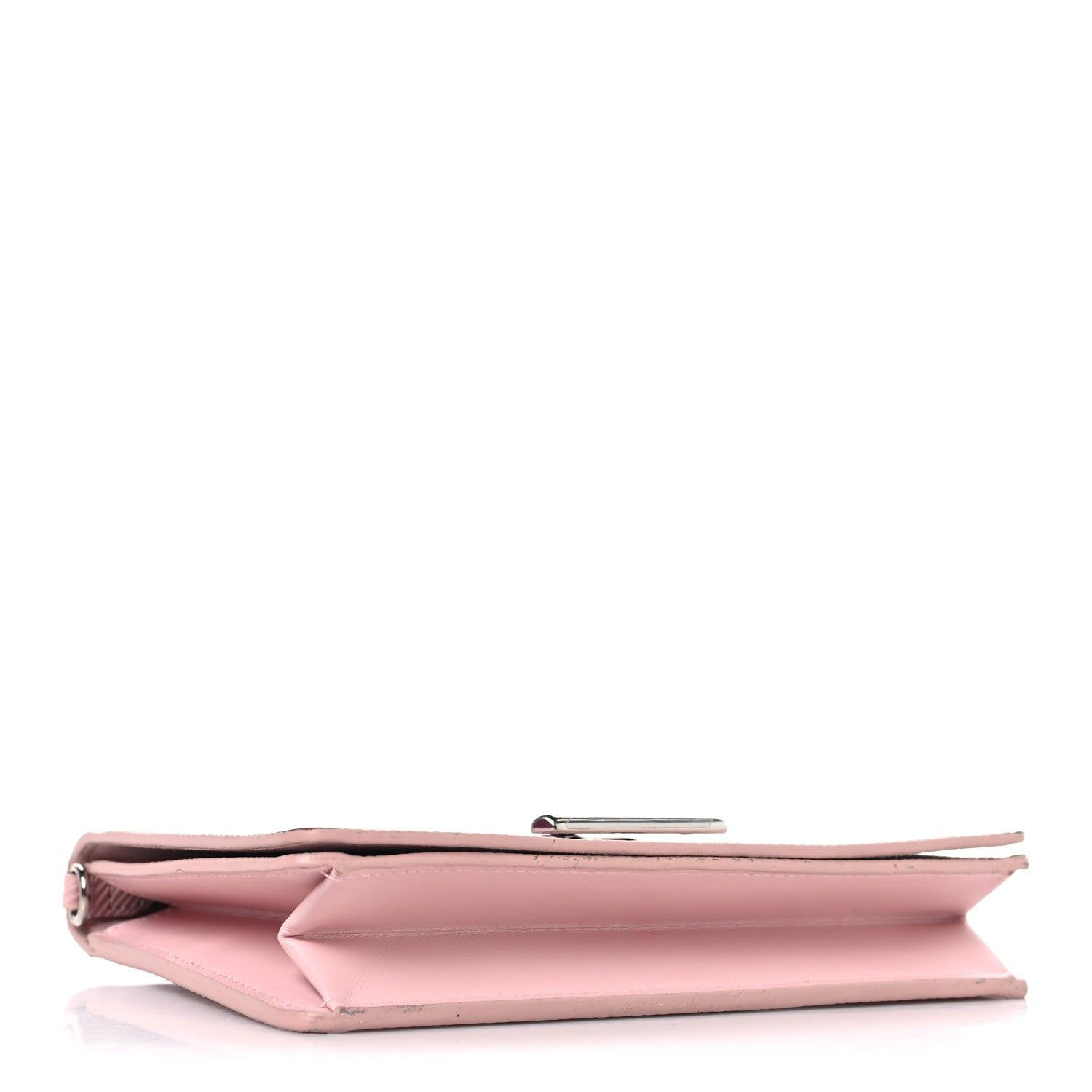 Epi Twist Belt Chain Wallet Rose Ballerine