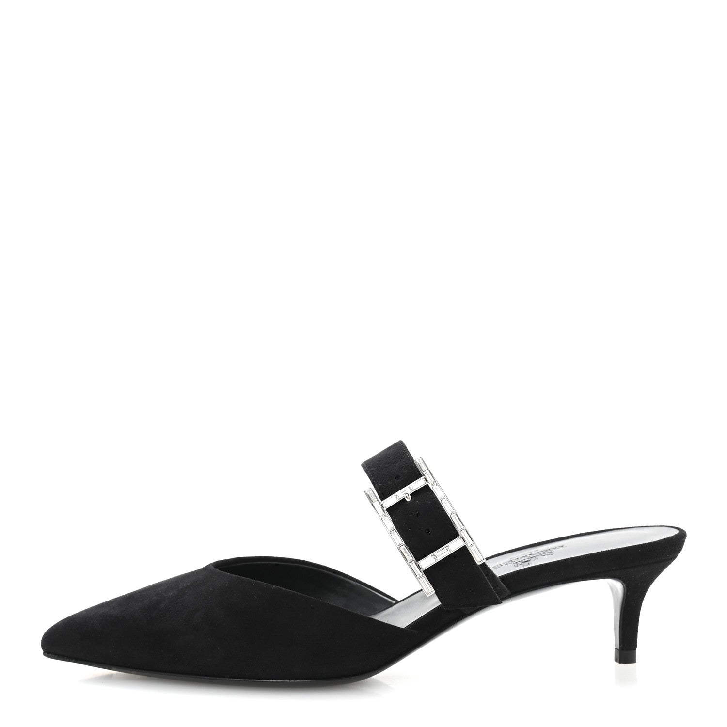 Suede Goatskin Blink Mules 36 Black