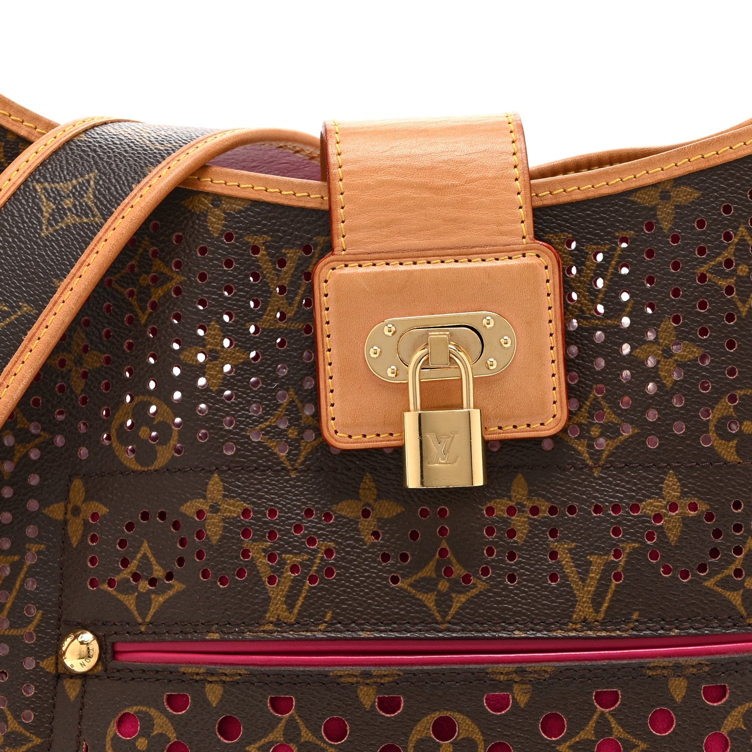 Monogram Perforated Musette Fuchsia