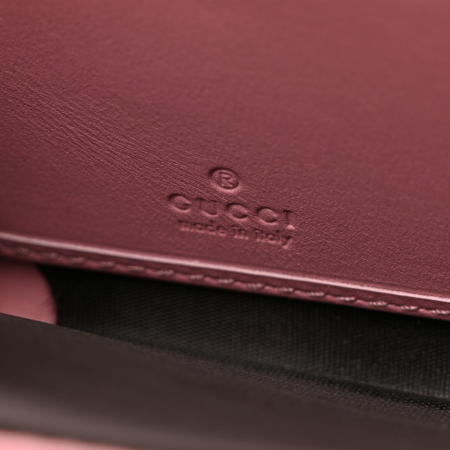 Guccissima Icon Zip Around Wallet Carmine Rose