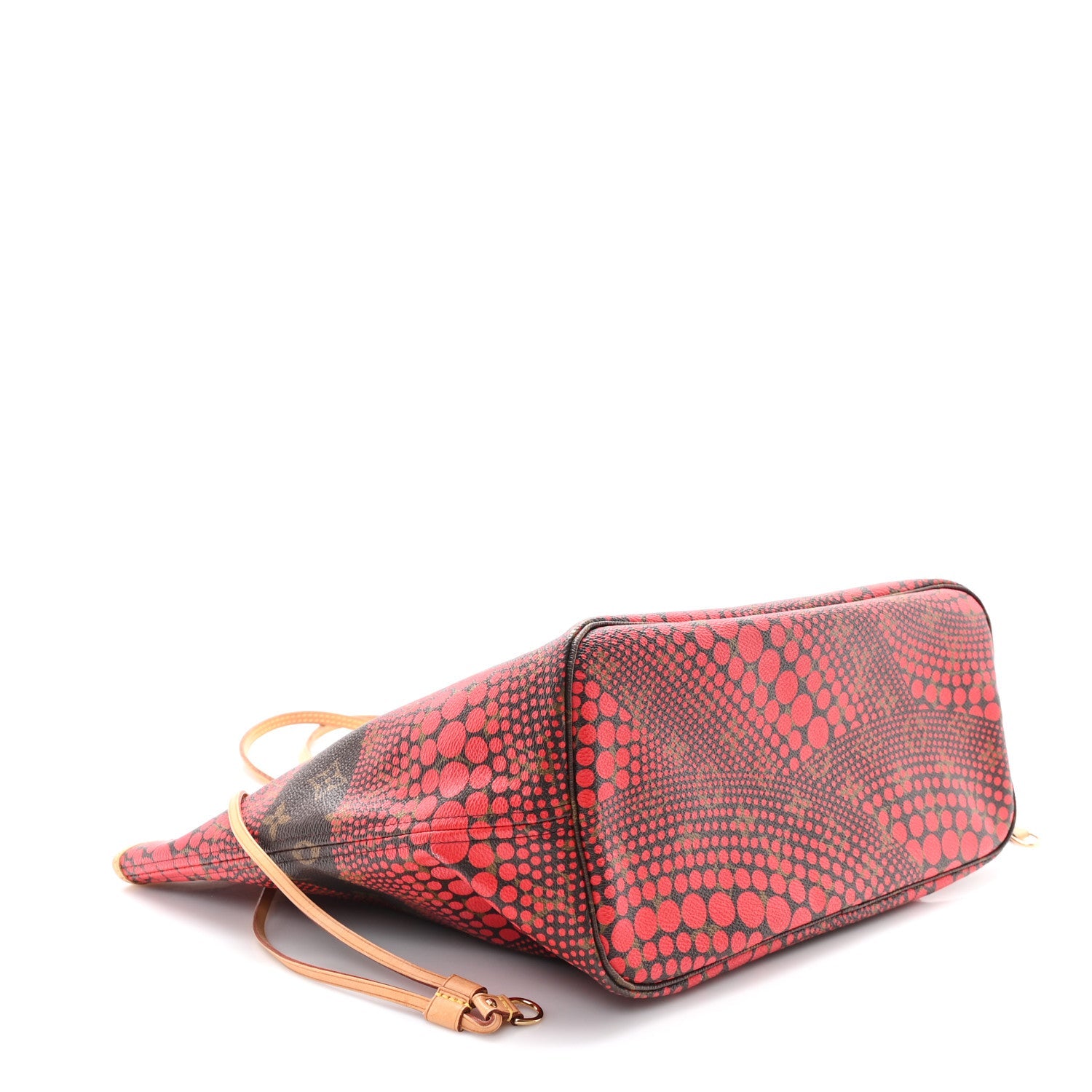 Monogram Kusama Waves Neverfull MM Red