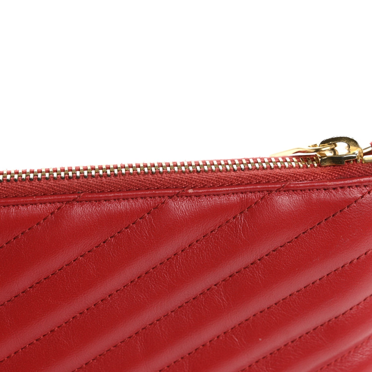 Calfskin Matelasse Chevron Monogram Document Holder Rouge Eros