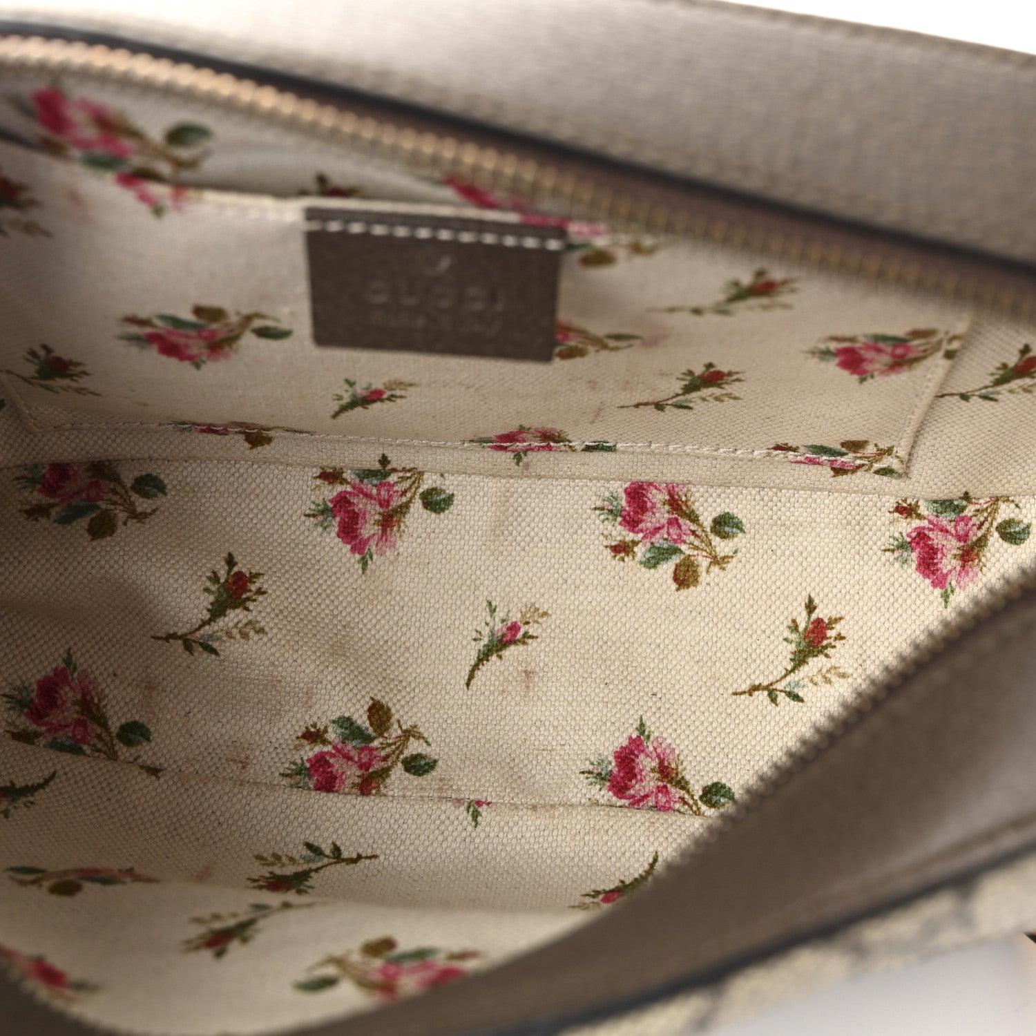 GG Supreme Monogram Web Neo Vintage Shoulder Bag Beige New Acero Crop