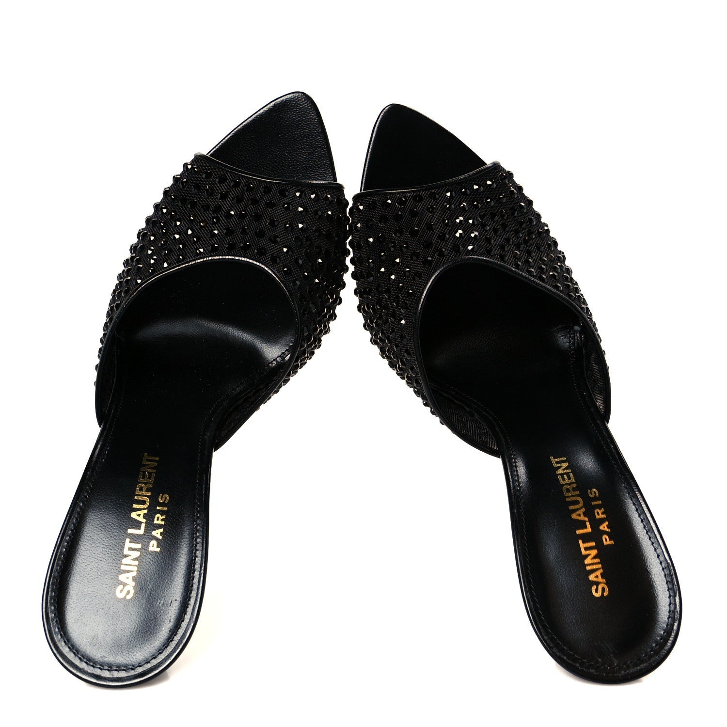 Tulle Strass Gippy 110 Mule Sandals 37.5 Black